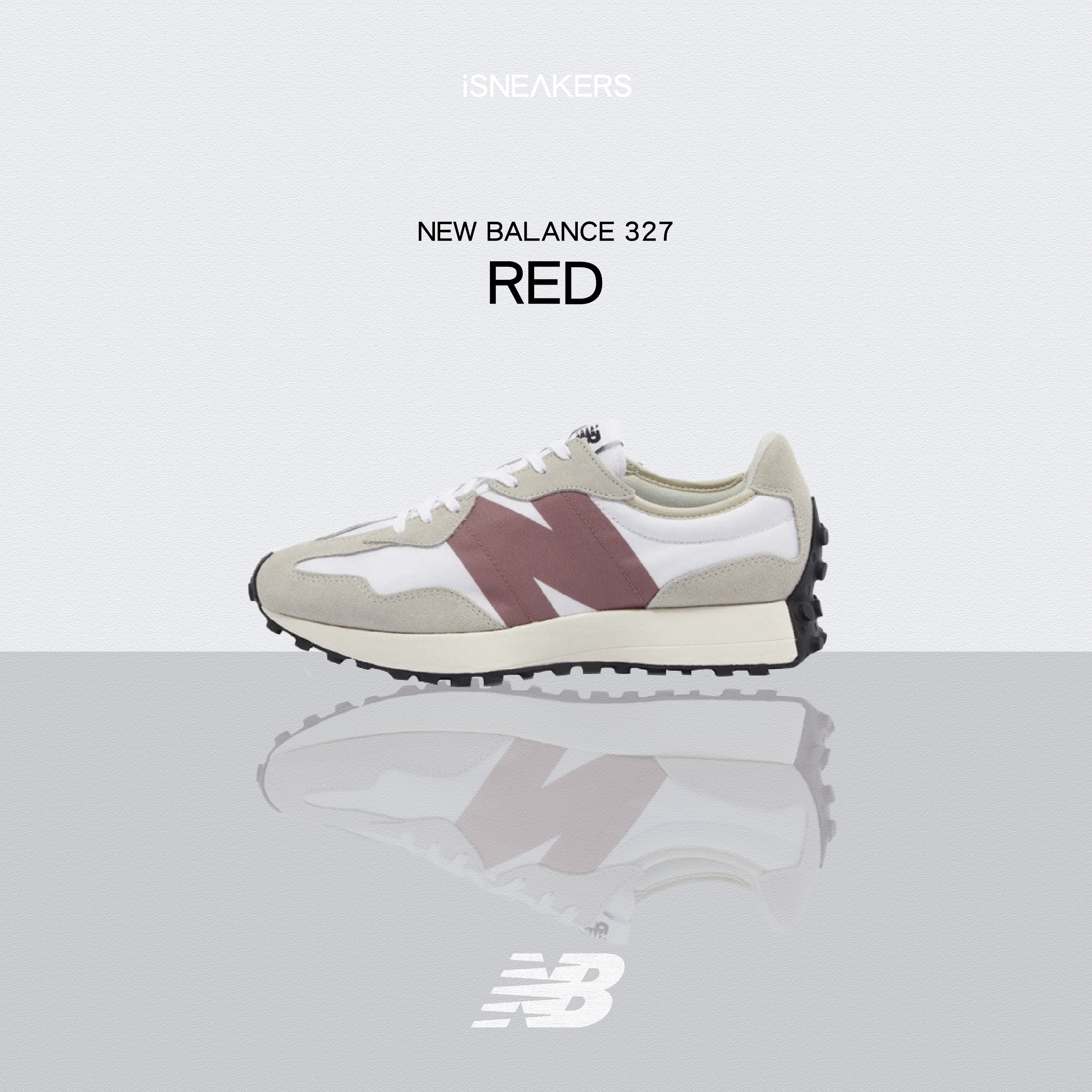 iSNEAKERS｜New Balance 327 "Red" 玫瑰粉 女鞋 WS327CD