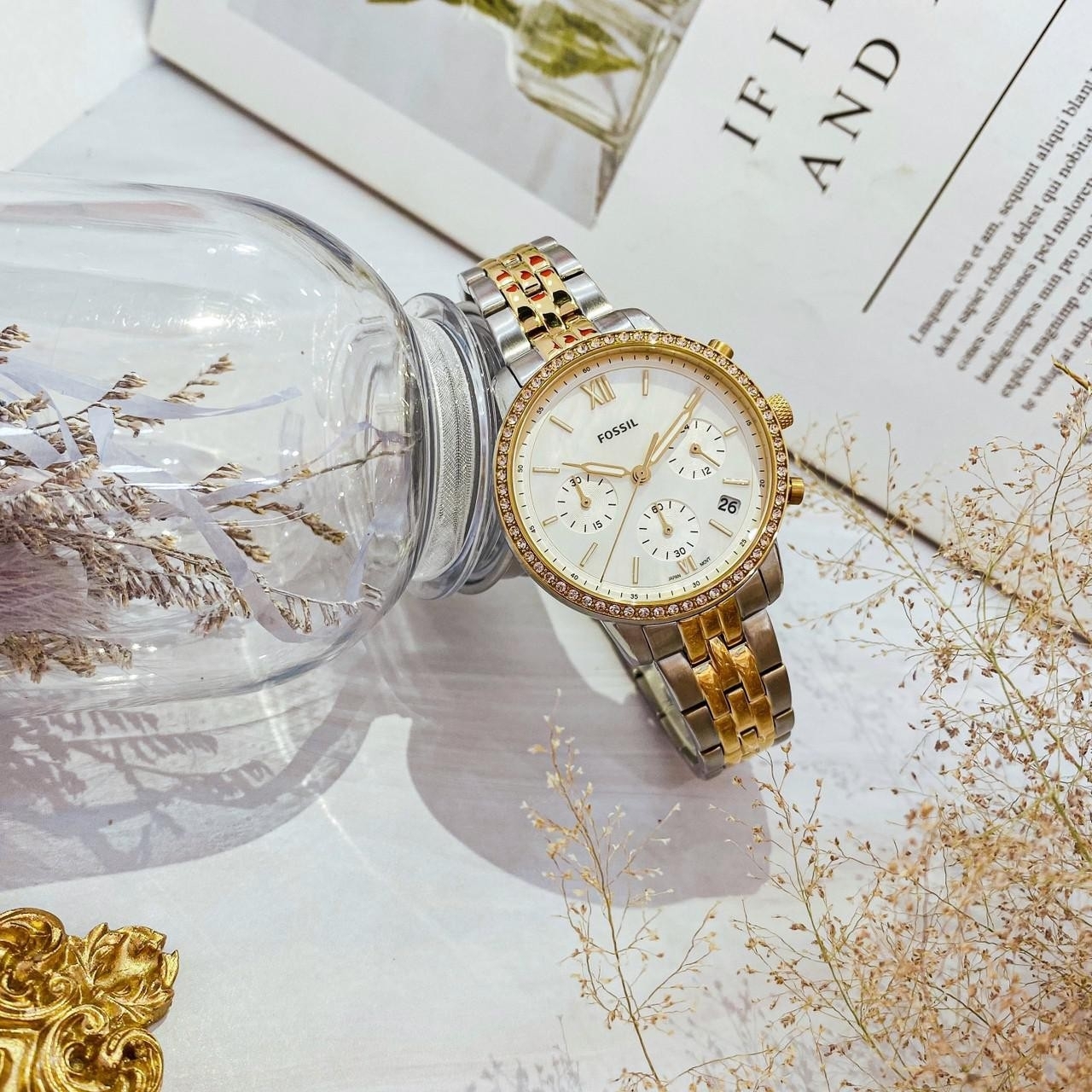 【Fossil】Neutra 晶鑽計時女錶 ES5216 36mm 現代鐘錶