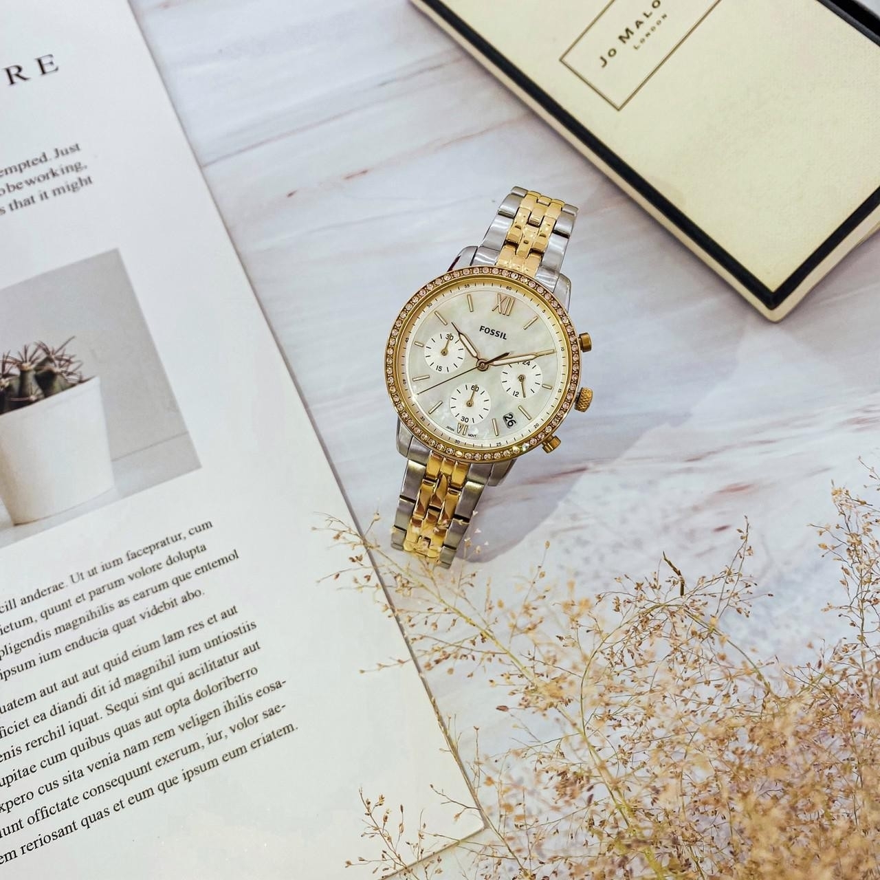 【Fossil】Neutra 晶鑽計時女錶ES5216 36mm 現代鐘錶