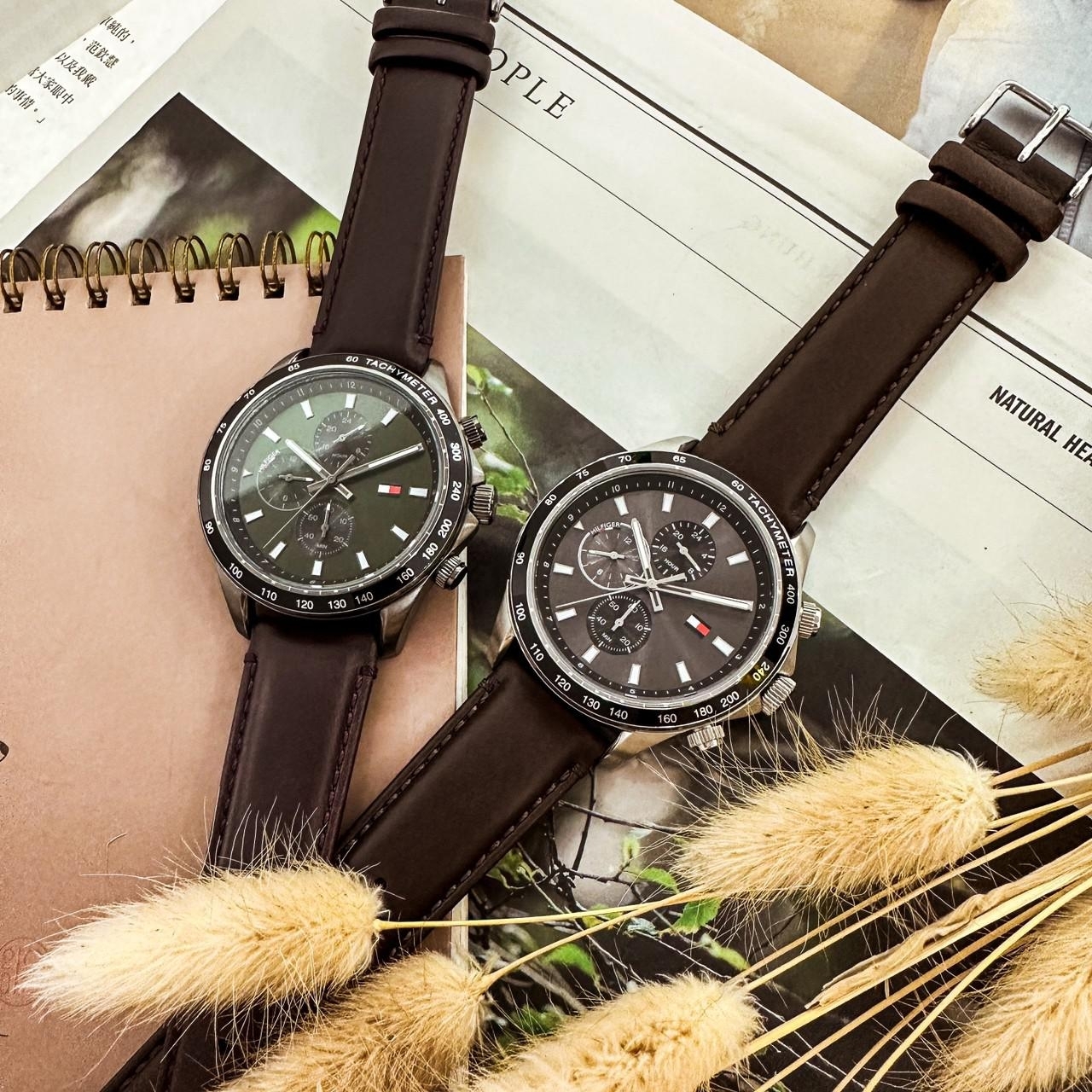 【Tommy Hilfiger】造型三眼紳士腕錶 1792015 44mm 現代鐘錶