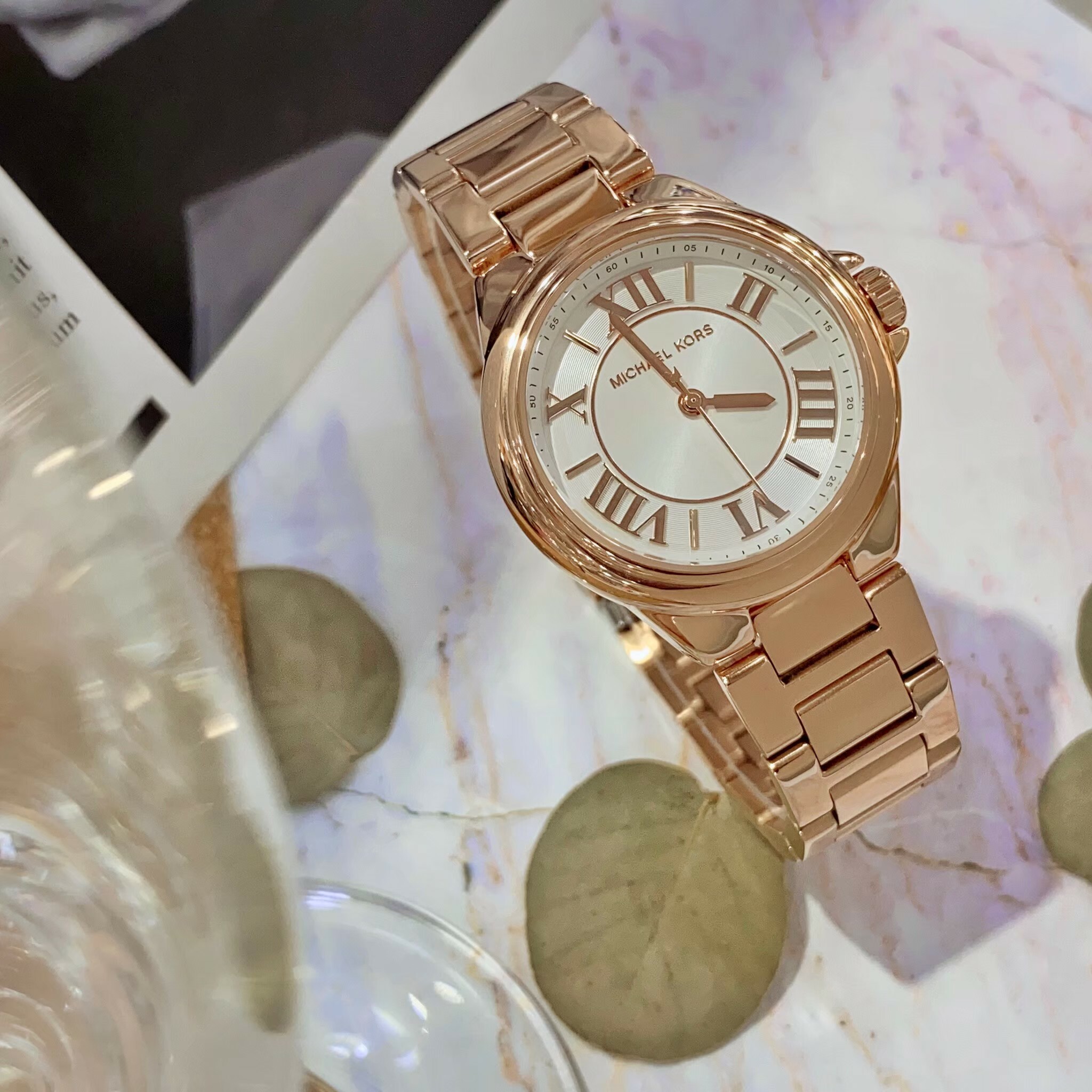 【MICHAEL KORS】Camille大三針都會時尚腕錶 MK7256 33mm 現代鐘錶