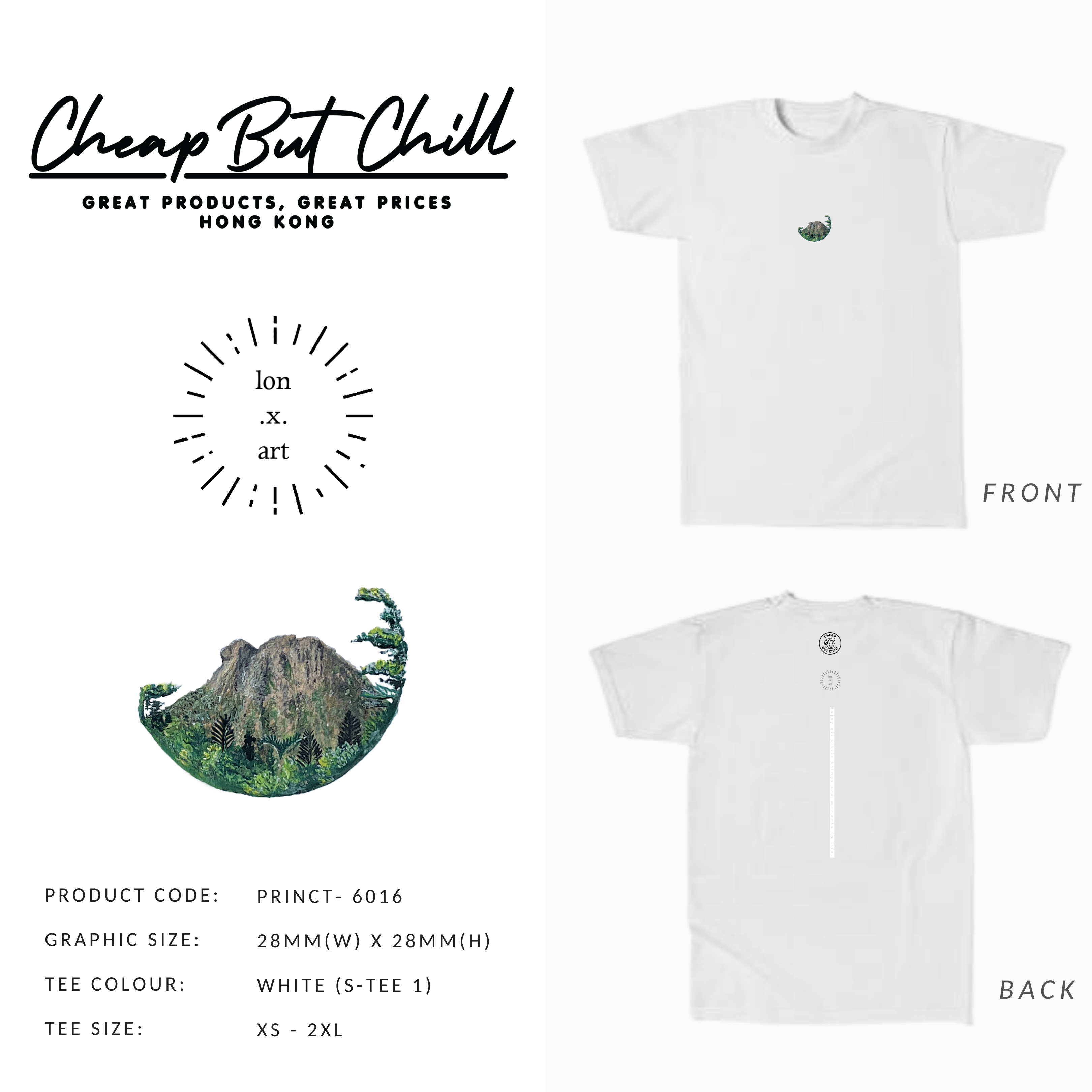 SALE ✦ CheapbutChill x lon.x.art 小小獅子山 TEE
