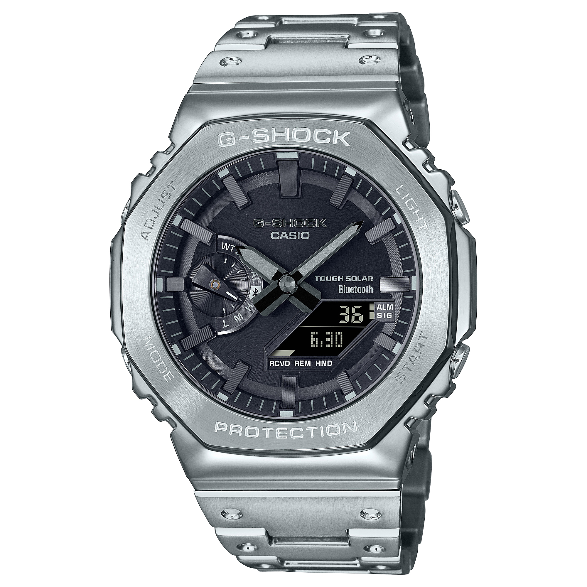 CASIO G-SHOCK 全金屬 銀鋼 GM-B2100D-1A