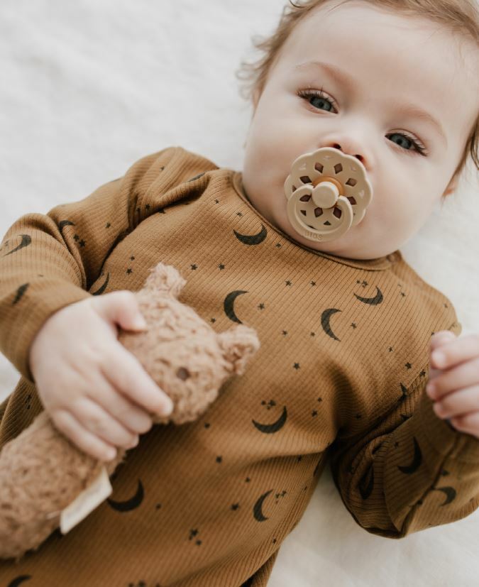 JAMIEKAY  月亮羅紋包屁衣 RIB ONESIE - TO THE MOON & BACK