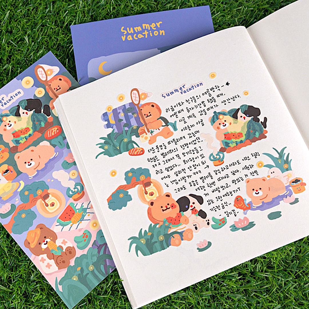 Khakiz Sticker－Summer Vacation (Korean Stationery Brand)