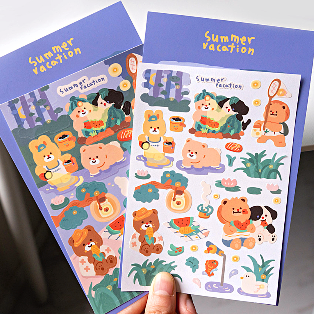 Khakiz Sticker－Summer Vacation (Korean Stationery Brand)