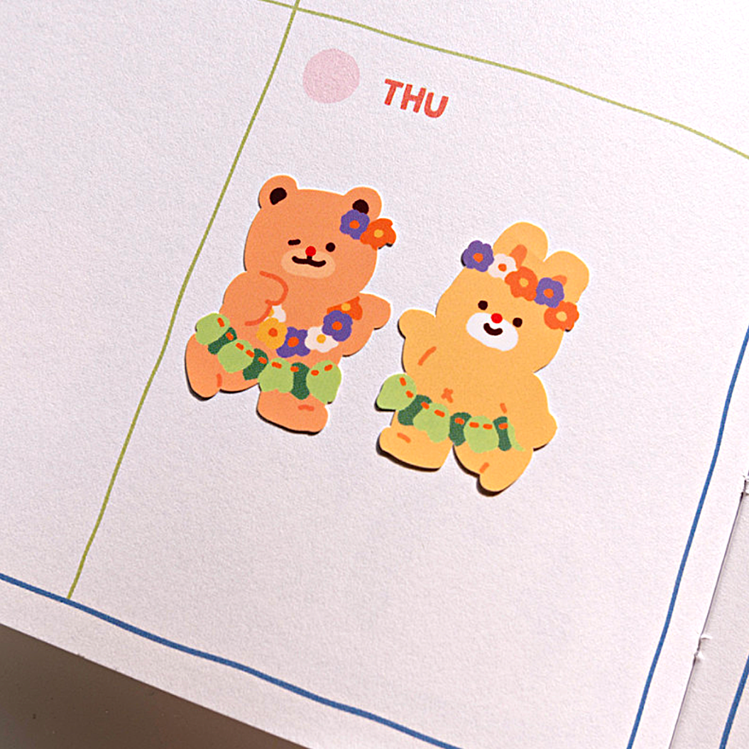 Khakiz Sticker－On the Beach (Korean Stationery Brand)