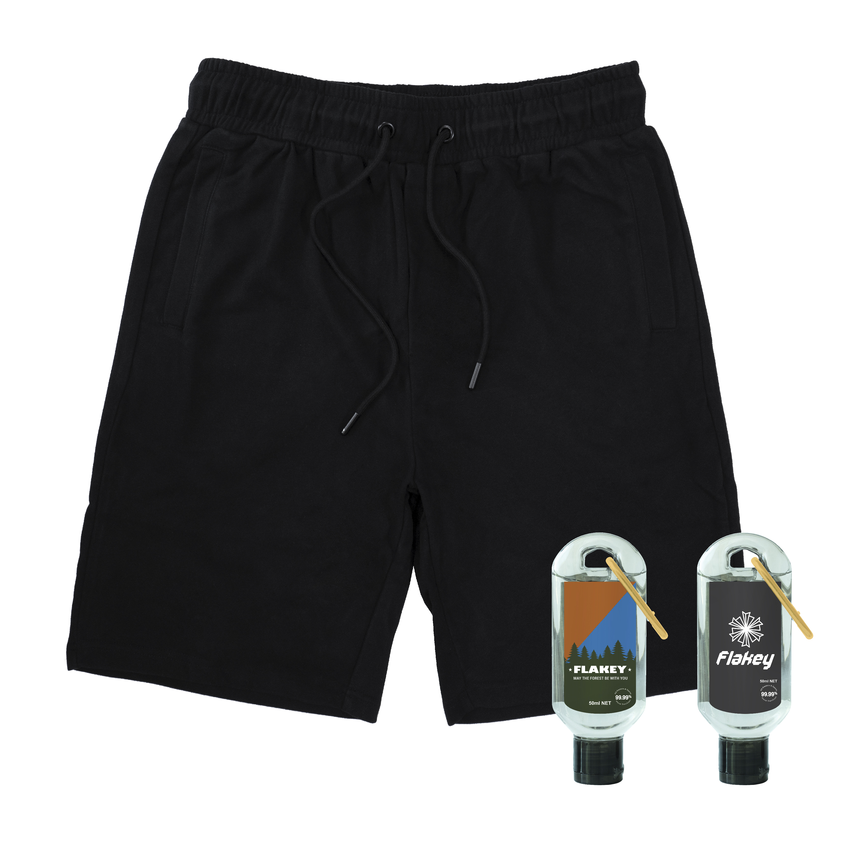 山系毛巾布極黑短褲 (中性)