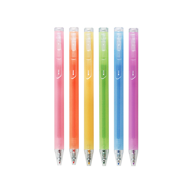 【PENROTE筆樂】側壓柔色螢光筆 （6入組/單入）