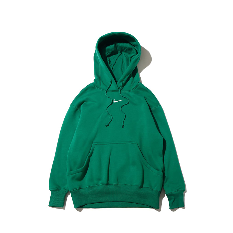 NIKE  HOODIE BV綠 聖誕綠 刺繡小勾 帽T 女款 DQ5861-365 [台灣現貨]