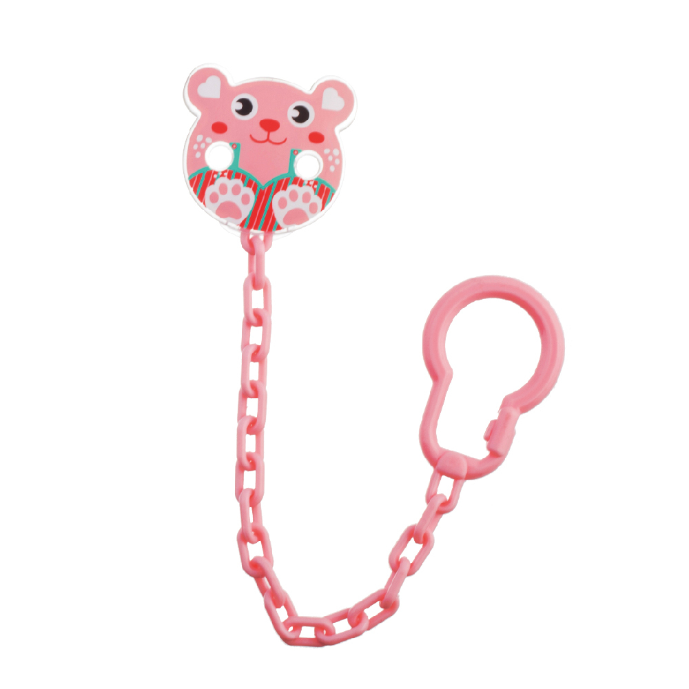 【FARLIN】粉紅熊奶嘴鍊夾