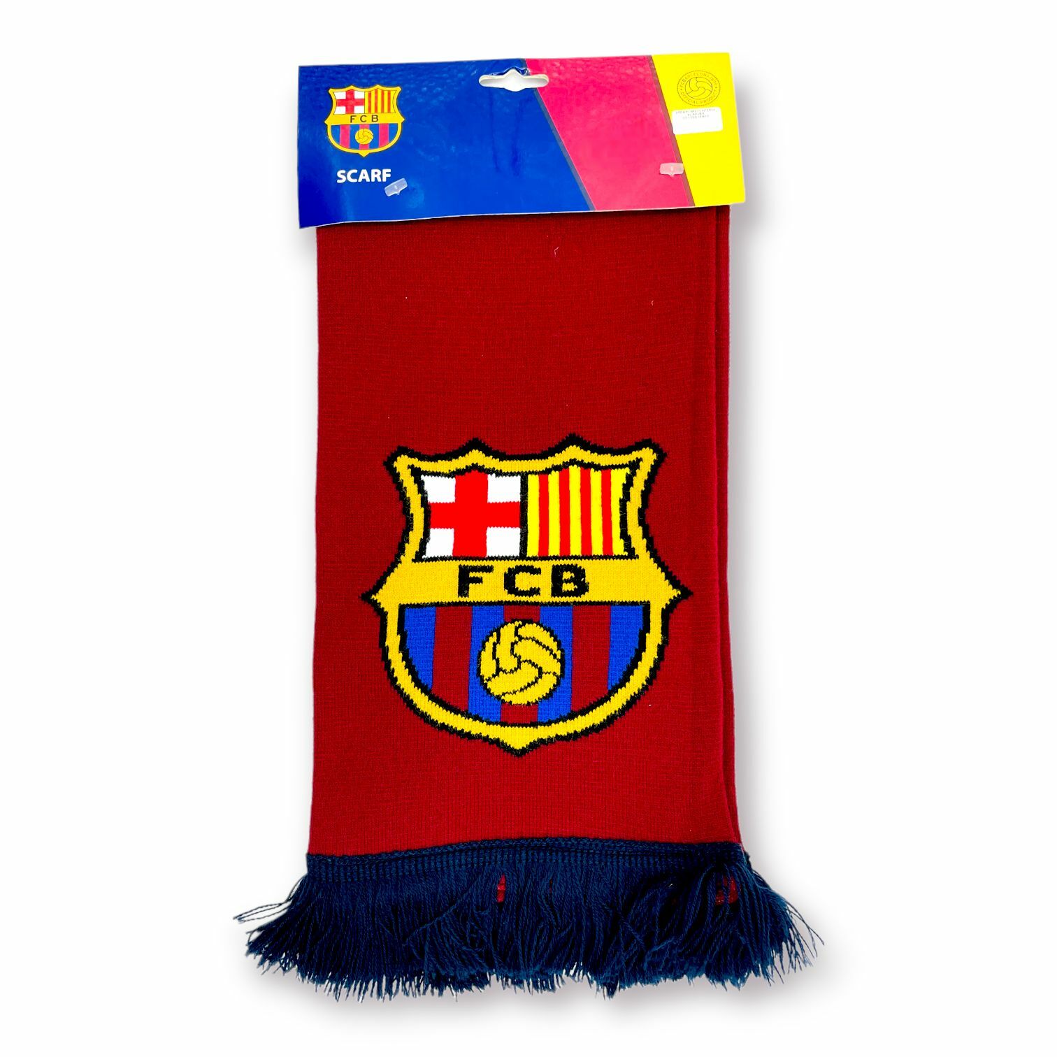 巴塞隆拿棗紅藍字頸巾
