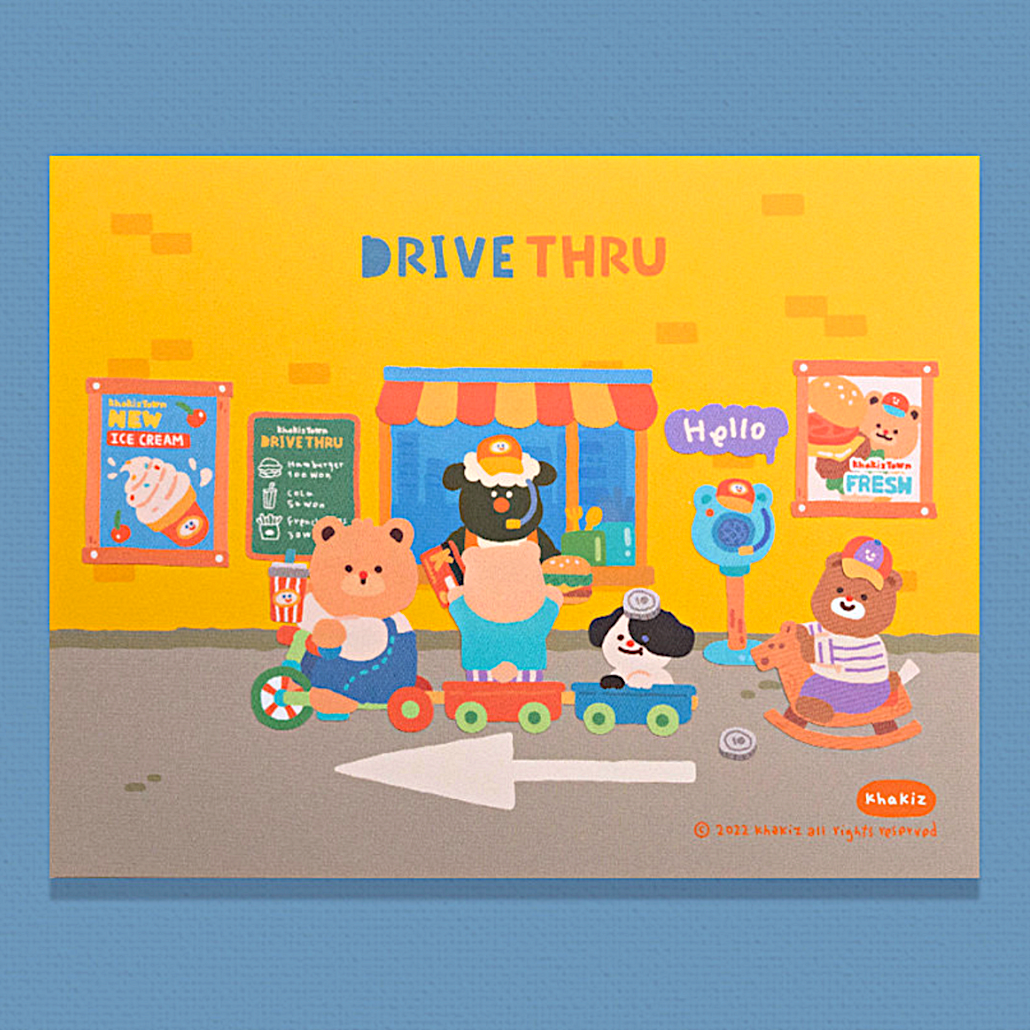 Khakiz Sticker－Drive Thru (Korean Stationery Brand)