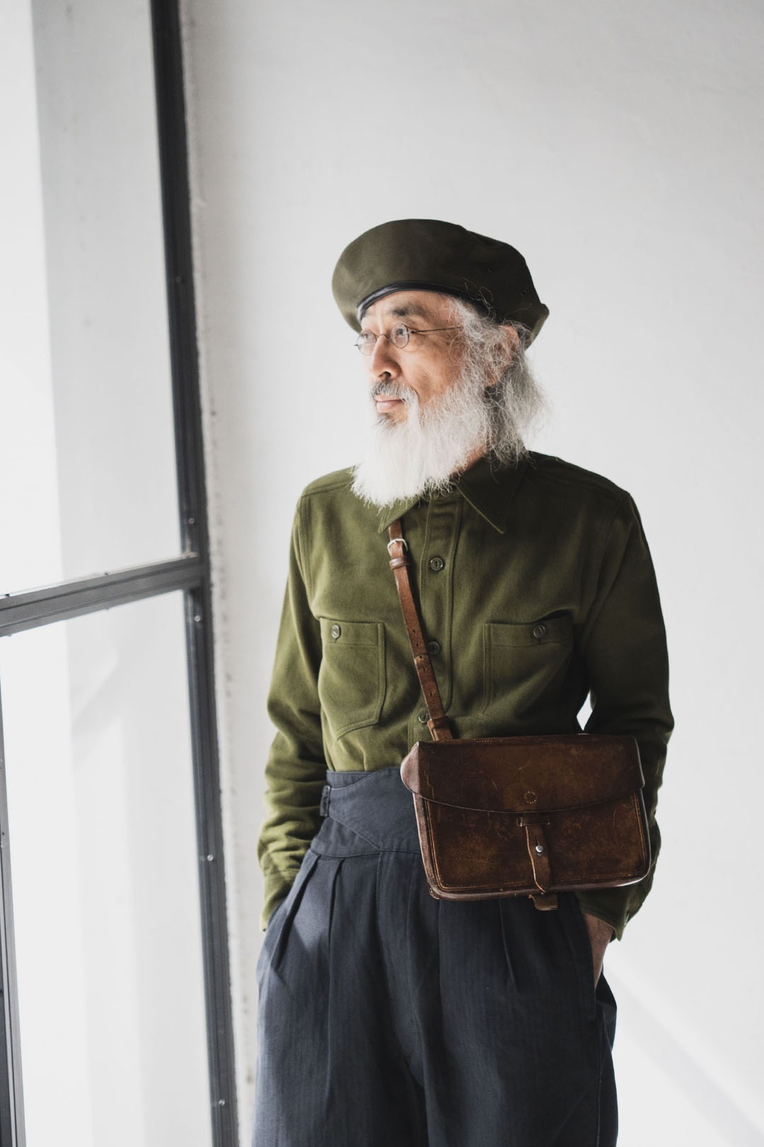 Black Sign Moleskin BS Soldier Beret / Soldier Green