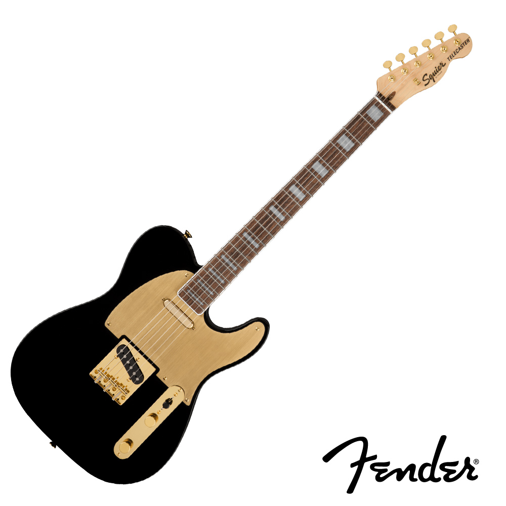 Squier Squier 40週年紀念 Telecaster Gold Edition Black 電吉他 黑色 — 三峽吉他 / Bass