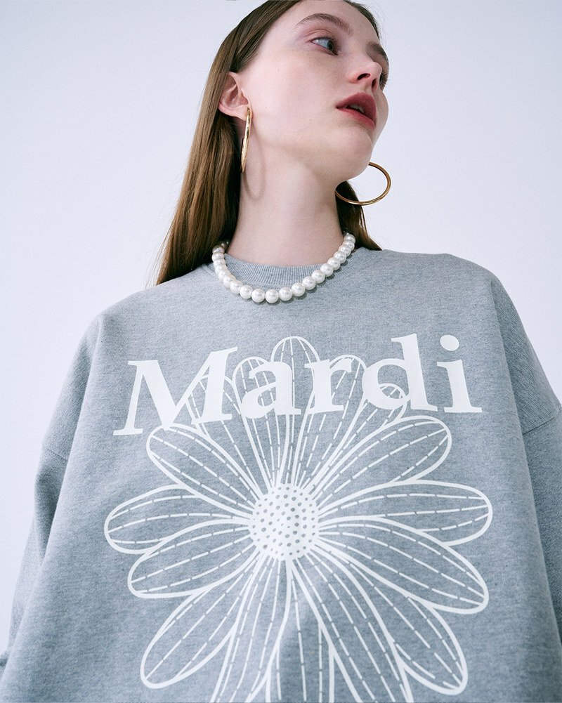 MARDI MERCREDI 3D Embroidered Cotton Sweatshirt main image 1