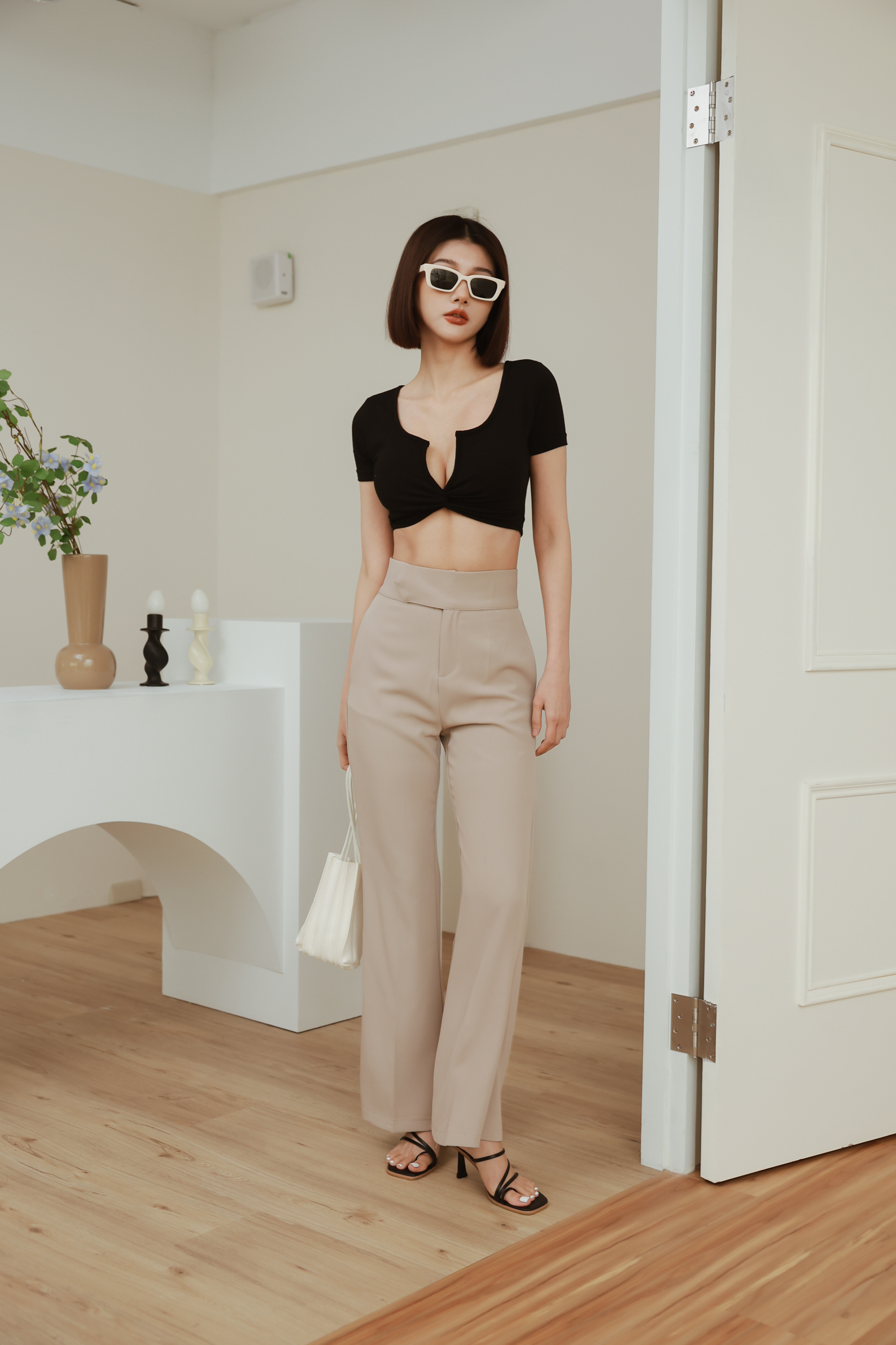 特殊腰頭喇叭西褲