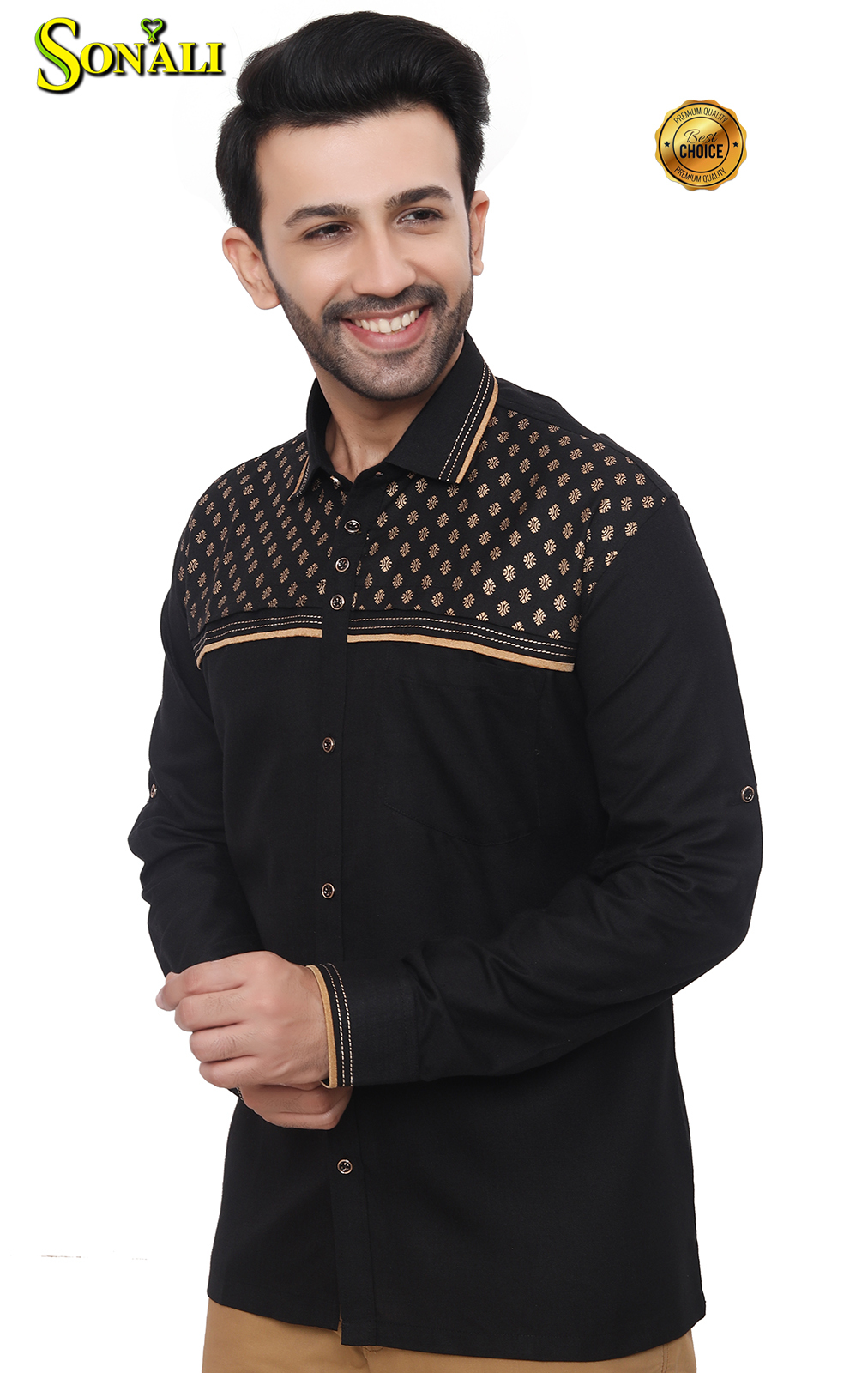 Sonali Premier Quality Men's Kurti Shirt and Jippa (Style & Color - Refer Images) - Q1787/Q1788