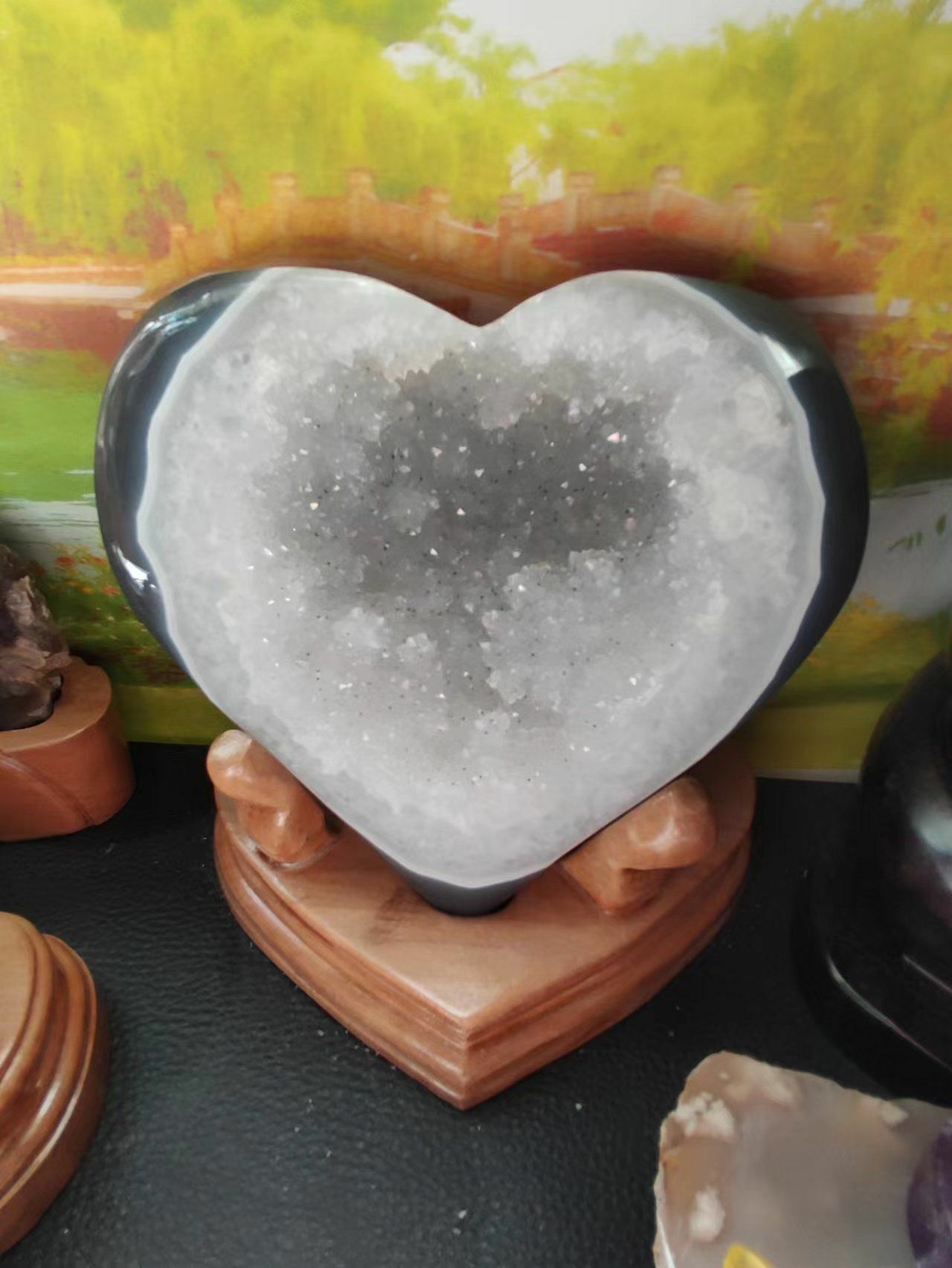 藍瑪瑙愛心聚寶盆