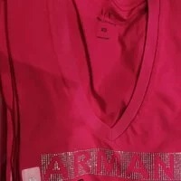 [S] ARMANI EXCHANGE SPARKLE SHORT SLEEVE T-SHIRT, MAROON, 7VYTBJYJBDZ-1466 (SAX39)