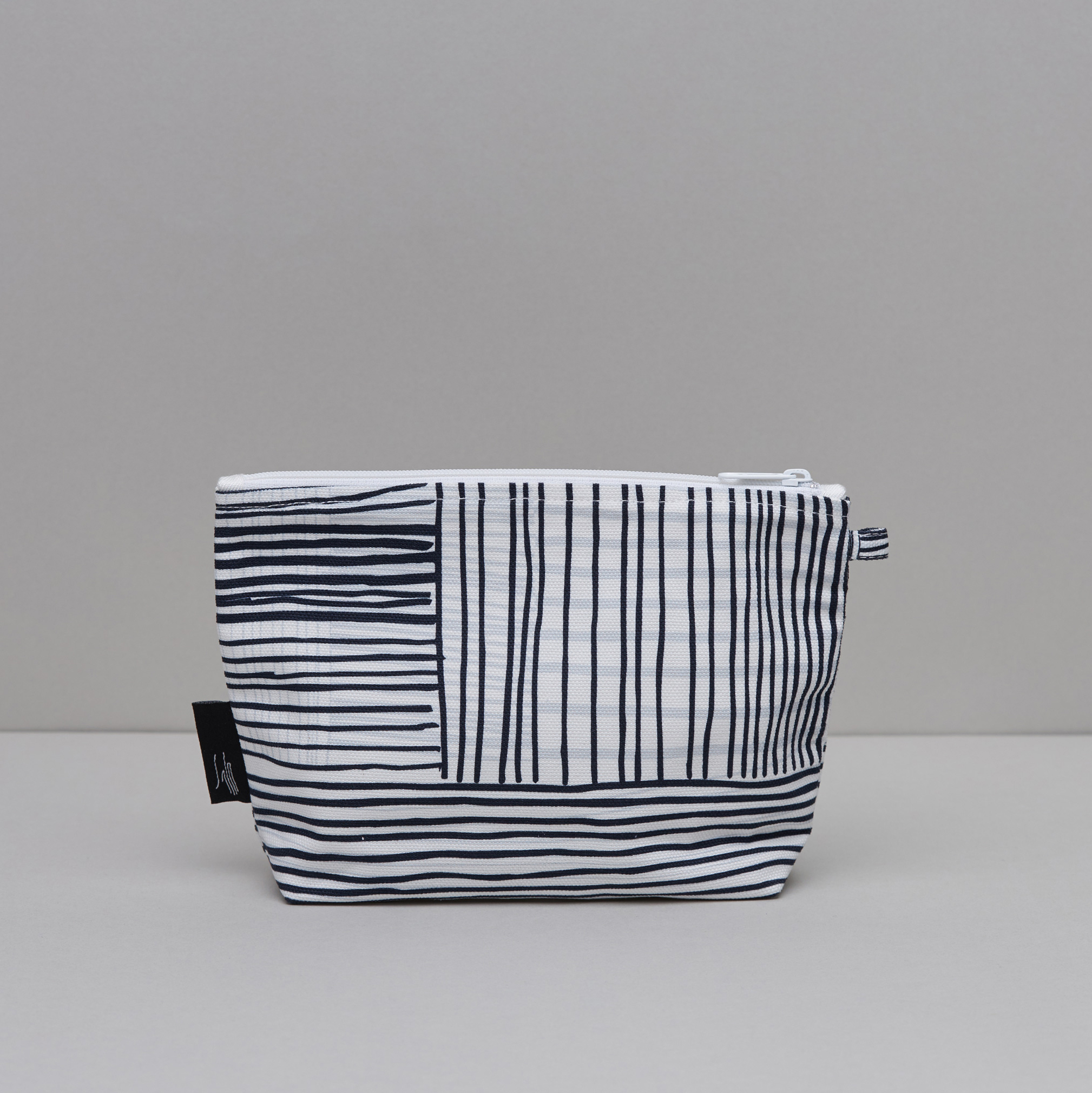 印花隨身化妝包 / 編織深藍