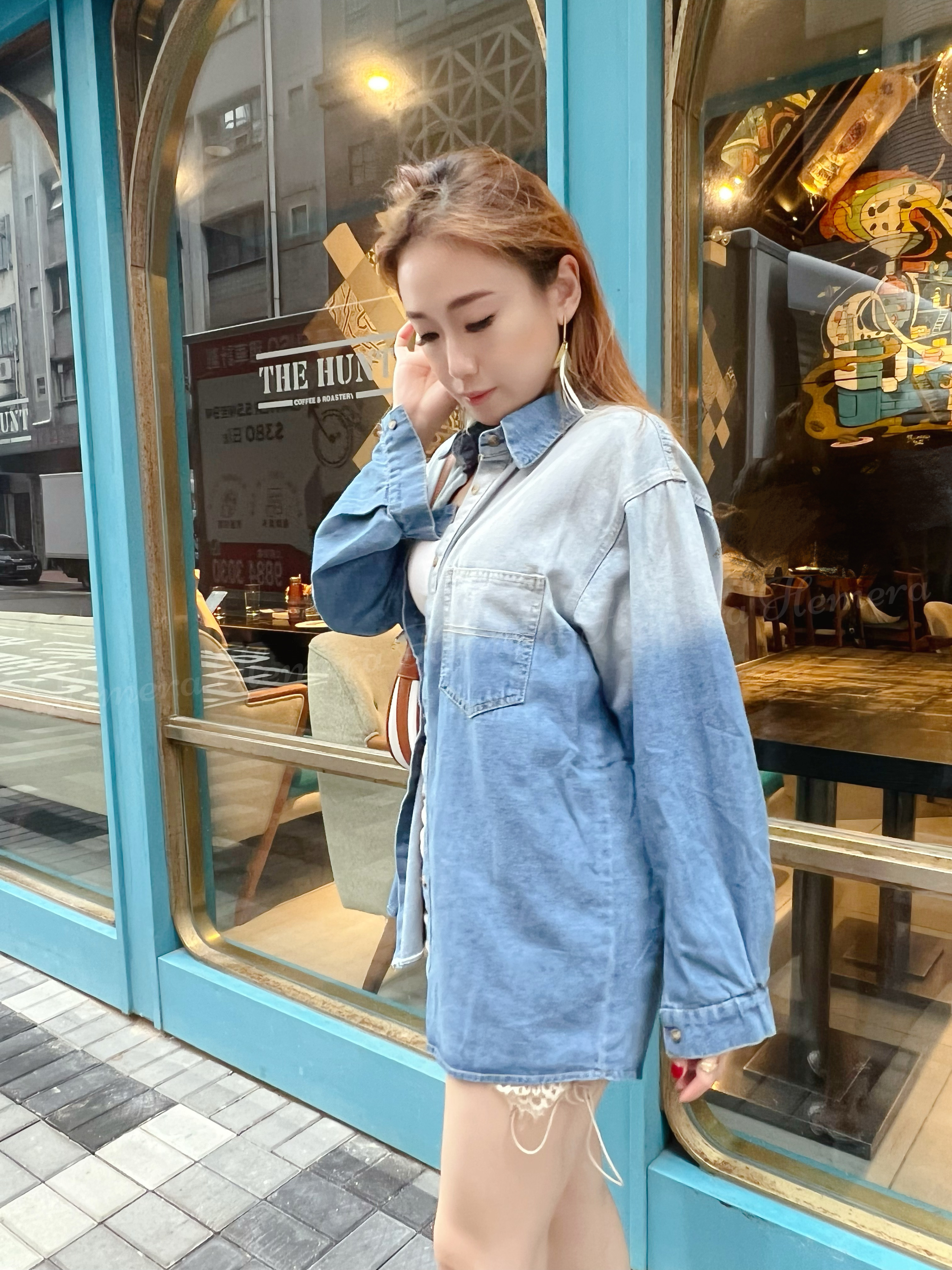 漸變色型格薄身牛仔外套 JK22S1006