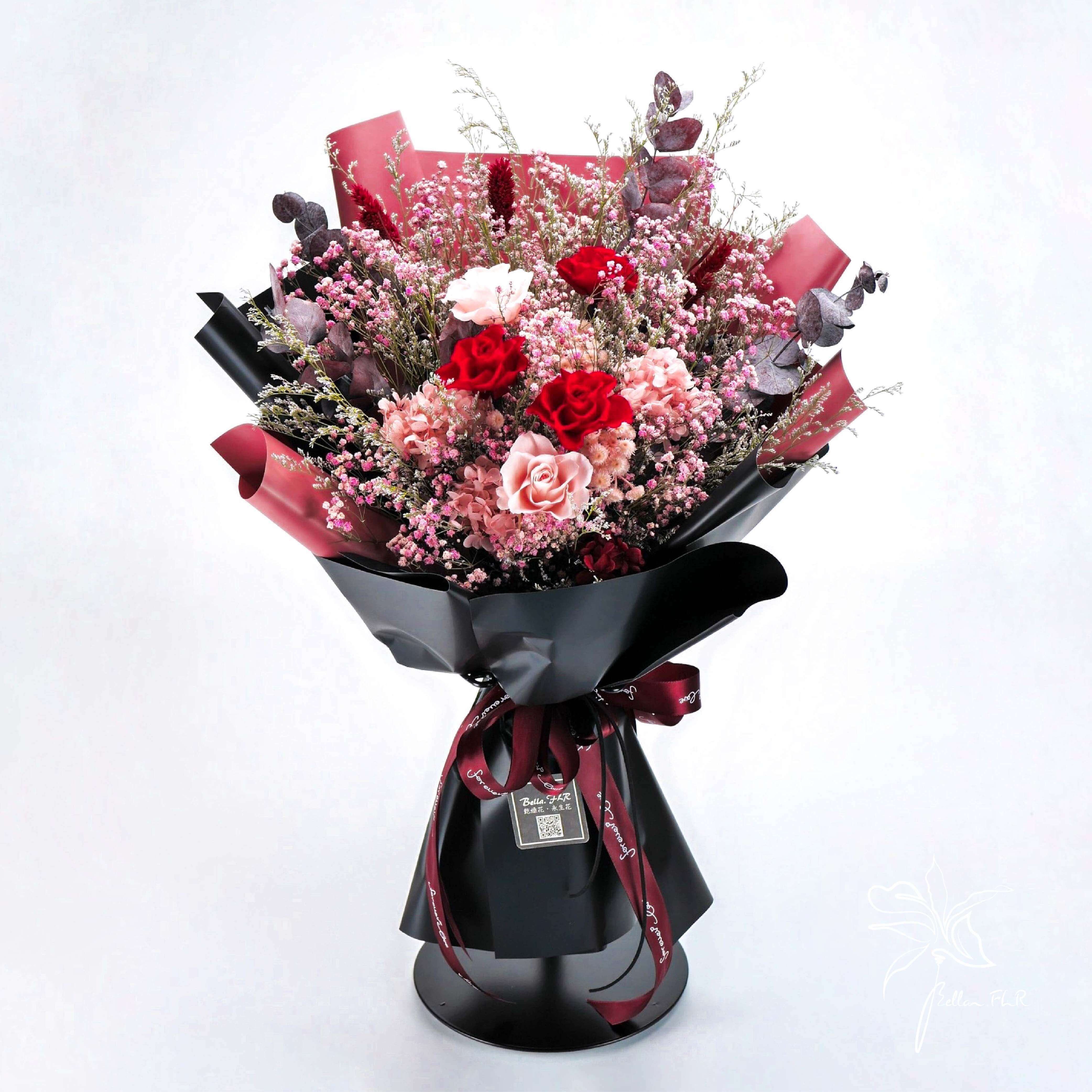 【真愛。真心】大型永生乾燥花束