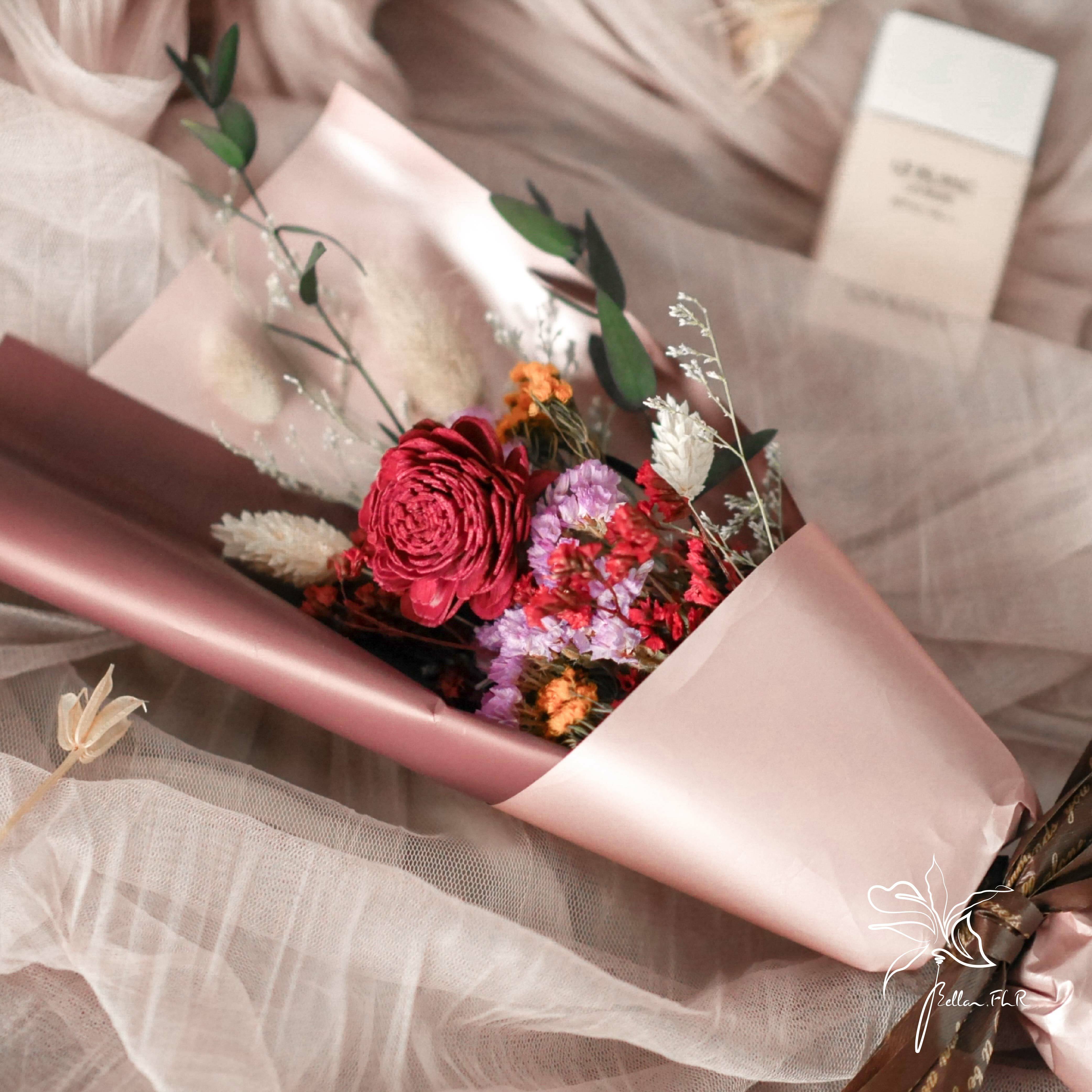 【送花袋著我】手提式乾燥小花束