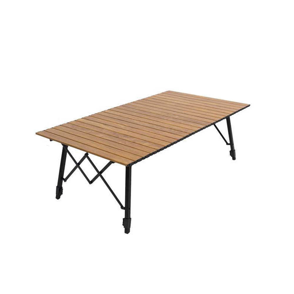 木紋可調節升降桌 120*70 摺疊桌/燒烤桌/置物桌/露營/野營 54CFY7119
