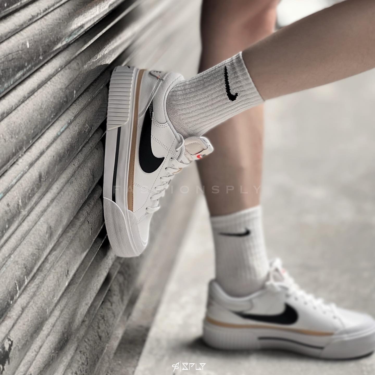 Nike Court Legacy Lift 厚底 白咖啡 DM7590-100