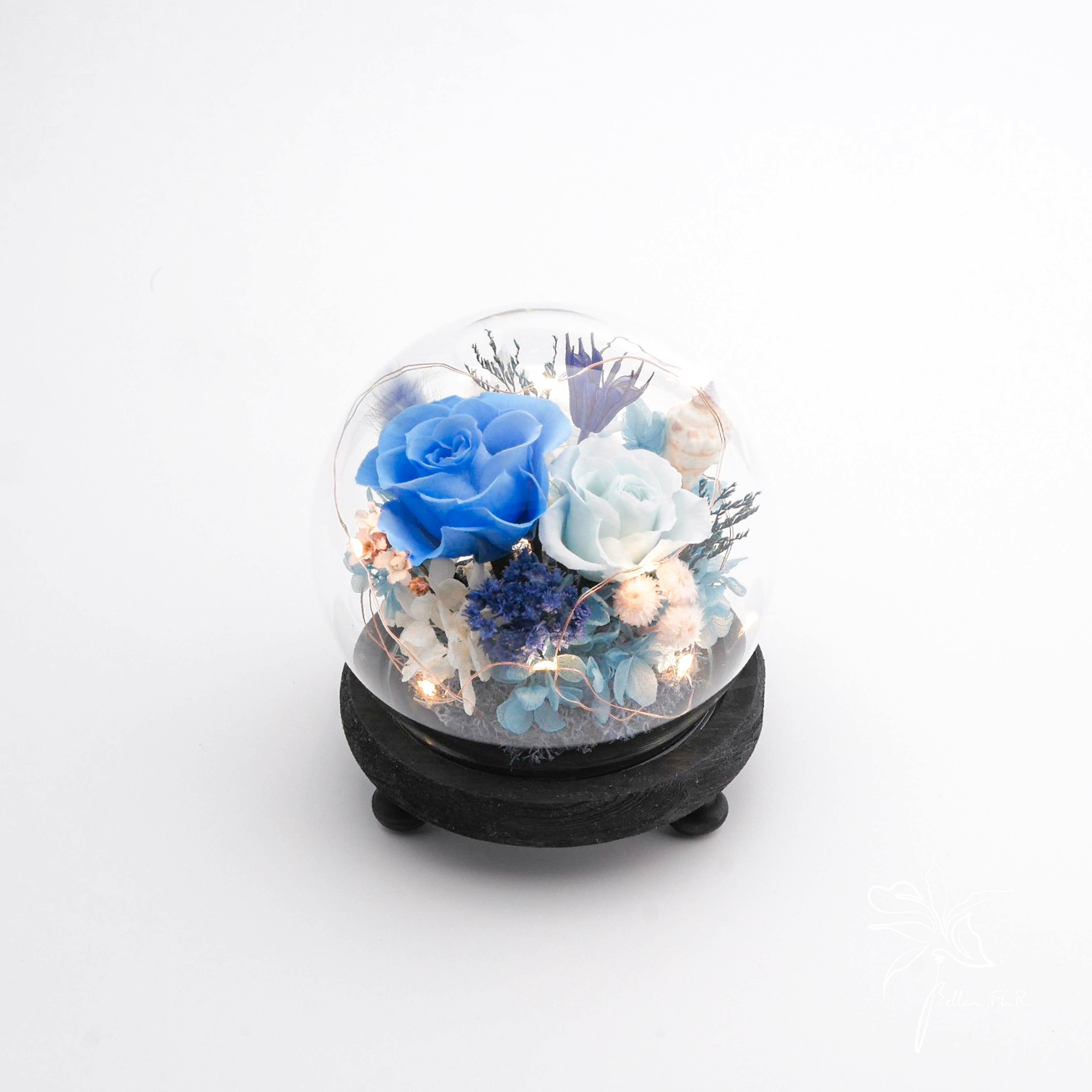 【海潮之戀】圓球玻璃花盅-小