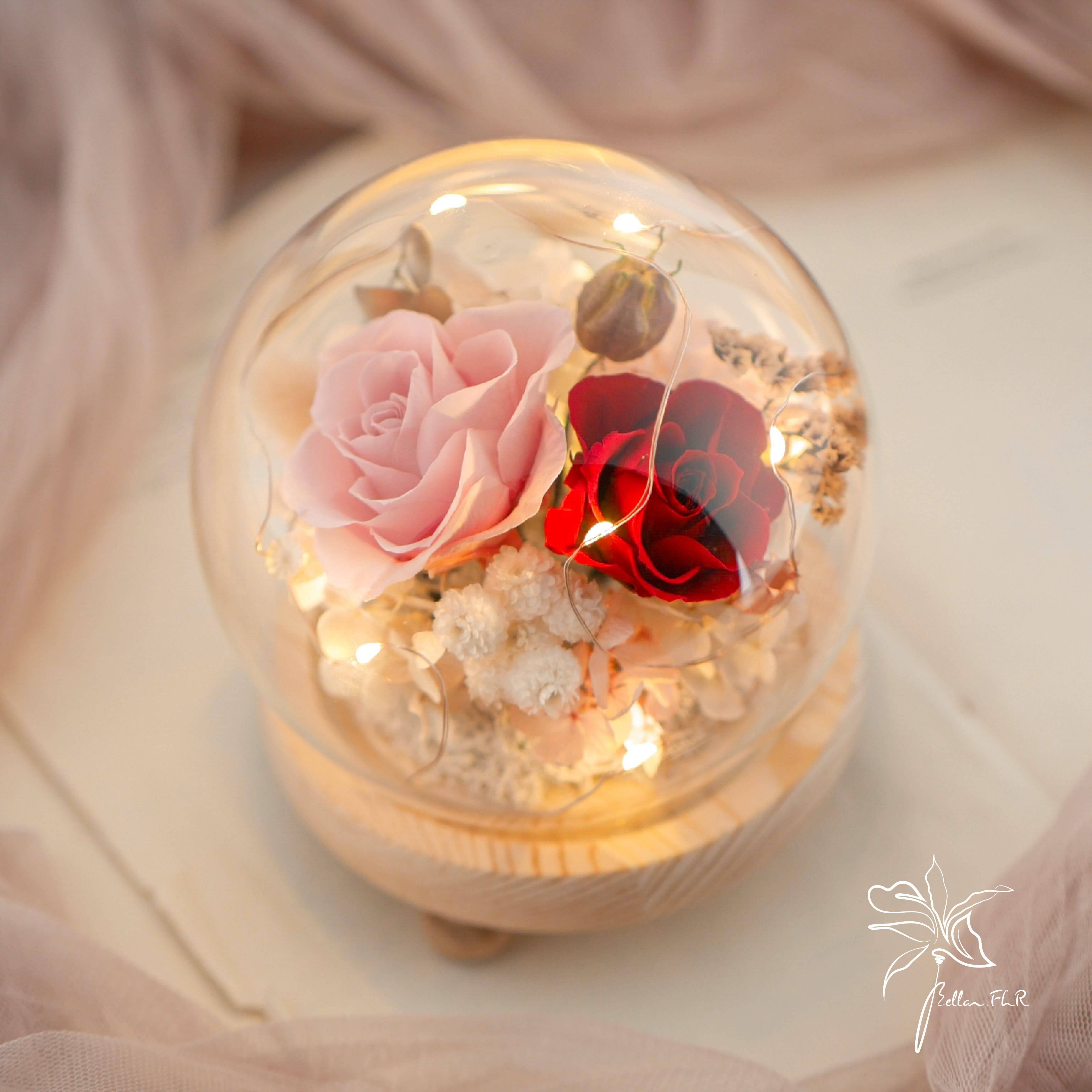 【心愛的你】圓球玻璃花盅-小