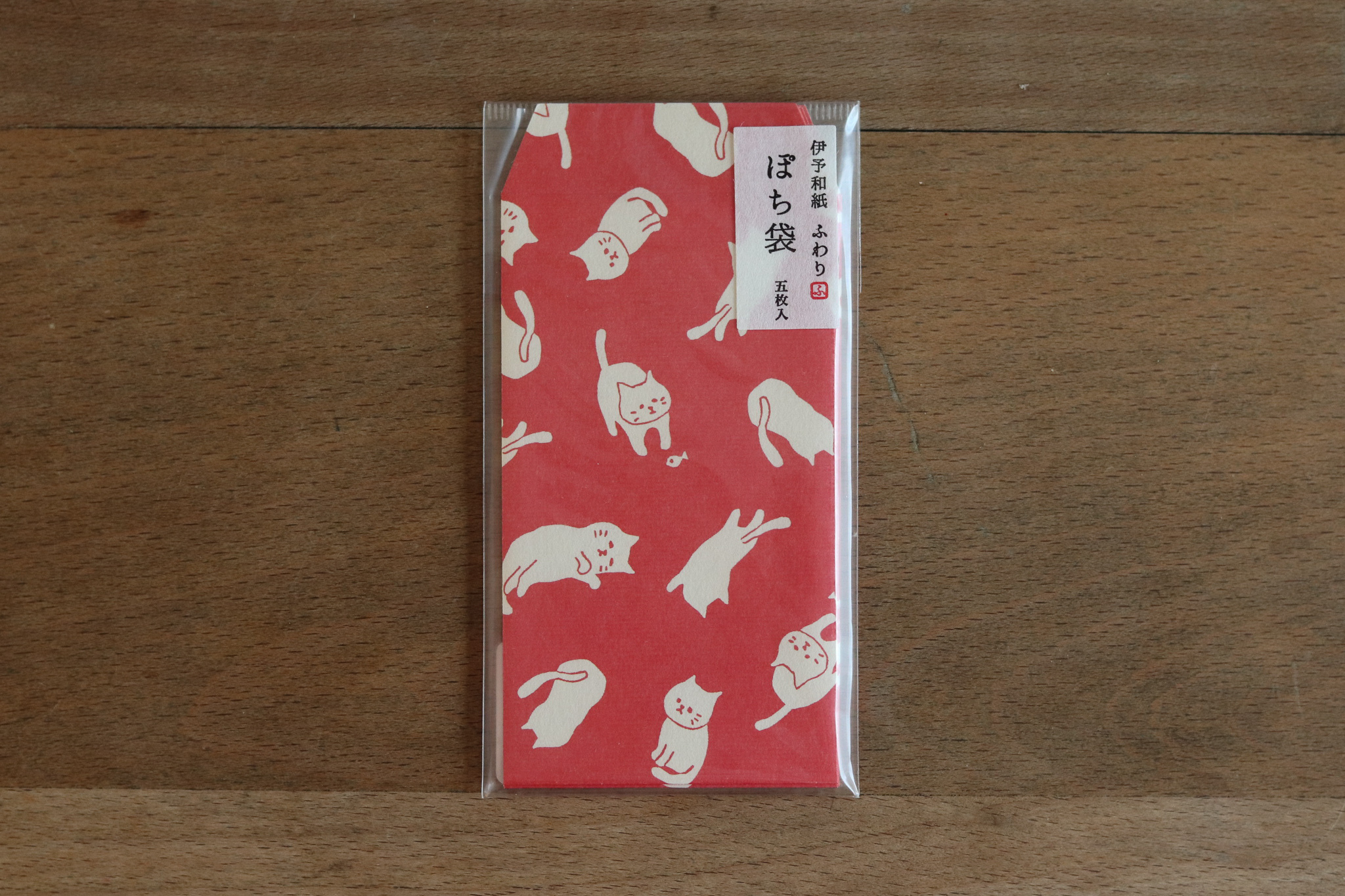 日本 伊予和紙 貓咪 迷你紅包袋