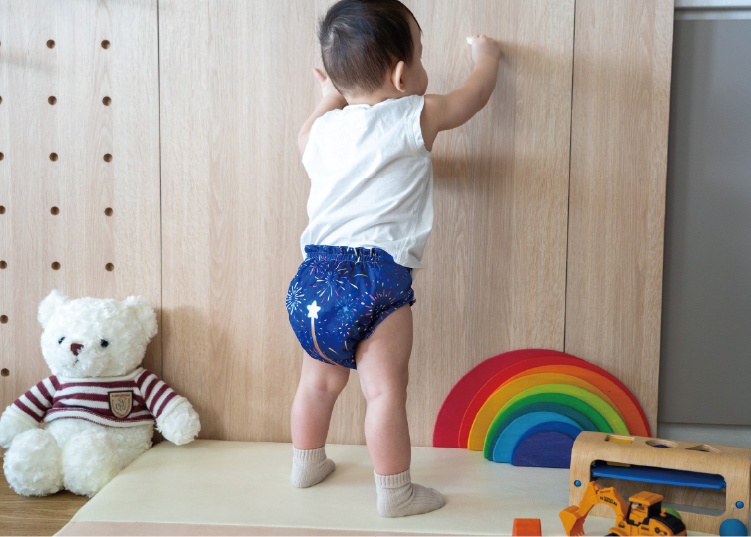 Sparkie 仙女棒顯濕布尿布－尿濕時顯條亮起