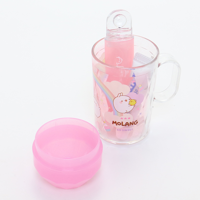 MOLANG 萌浪兔 牙刷套組 (攜帶式牙刷 牙膏 漱口杯)