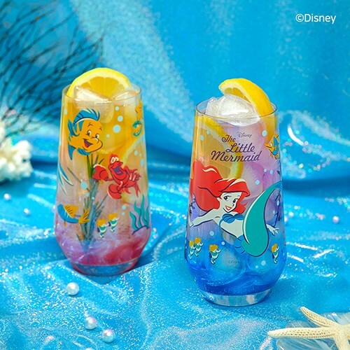 【預購】韓國 小美人魚愛麗兒極光玻璃杯組合 禮盒組