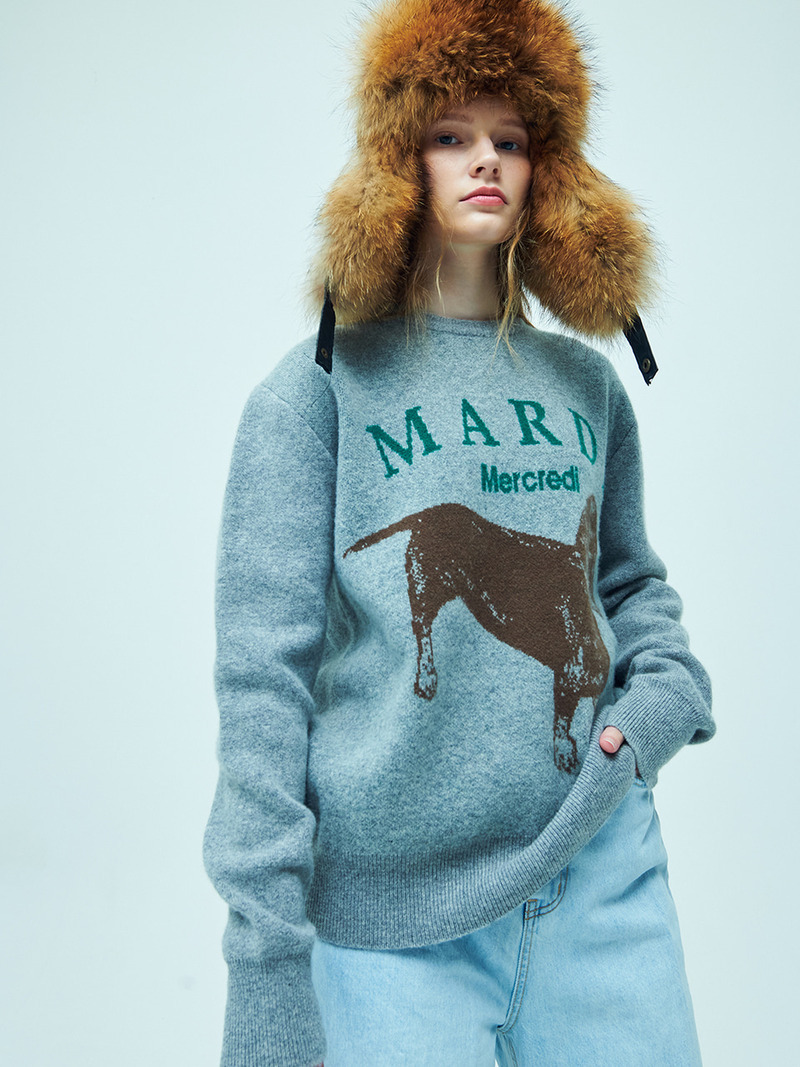 MARDI SWEATSHIRT DDANJI_GREY WHITE main image 0