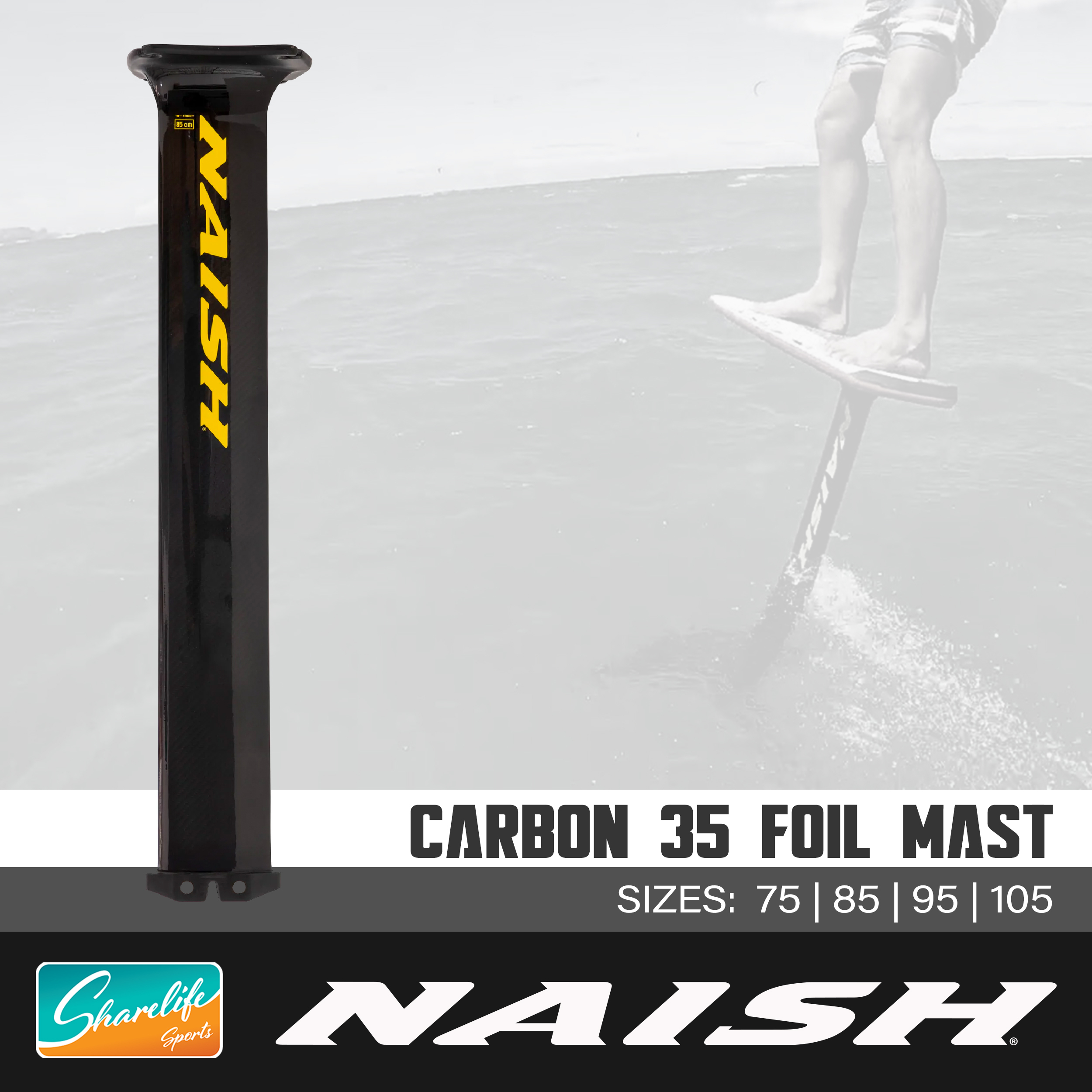 NAISH CARBON35 FOIL MAST 75cm & FUSALAGE-