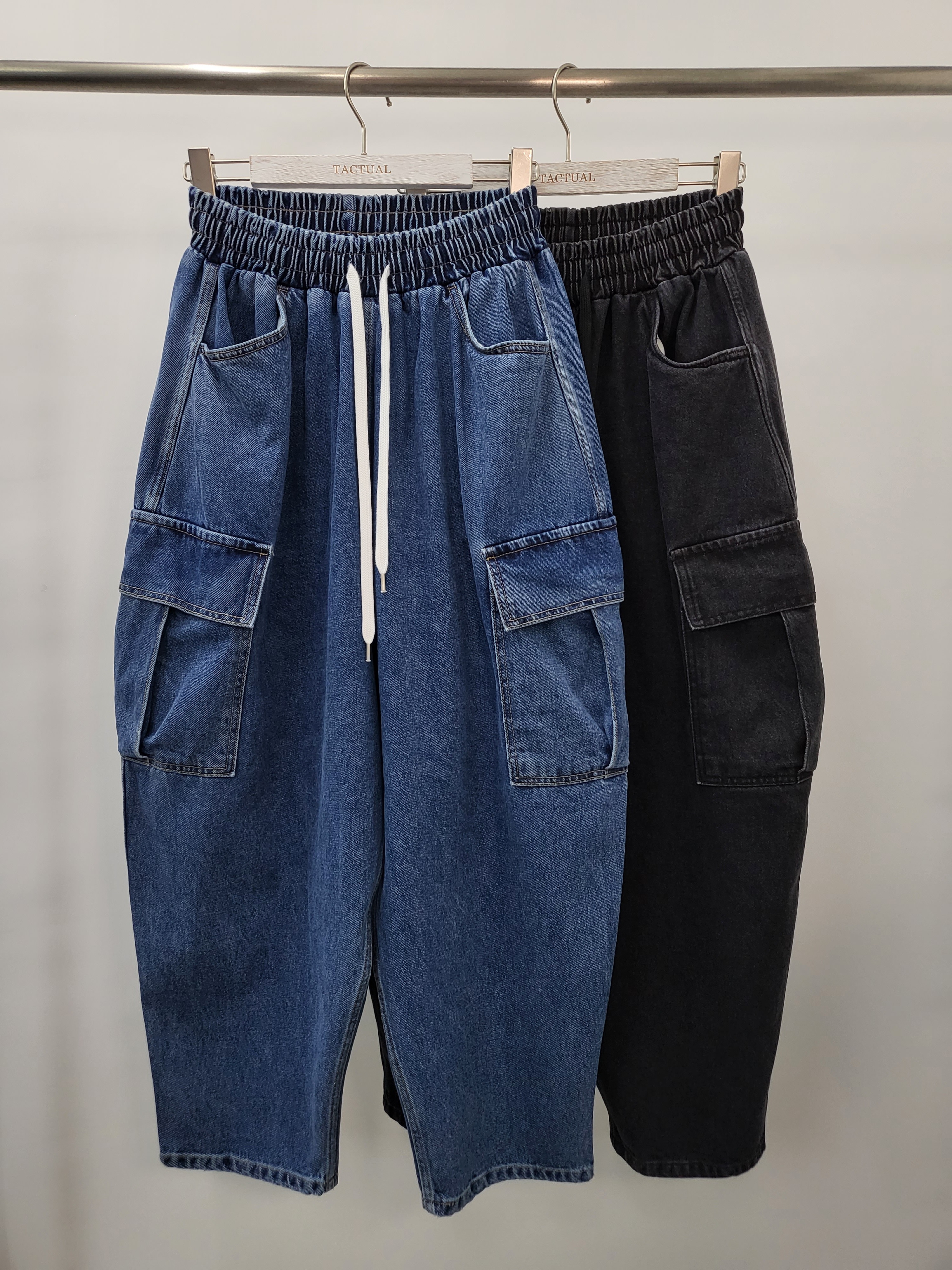 工裝鬆身牛仔褲 P2097