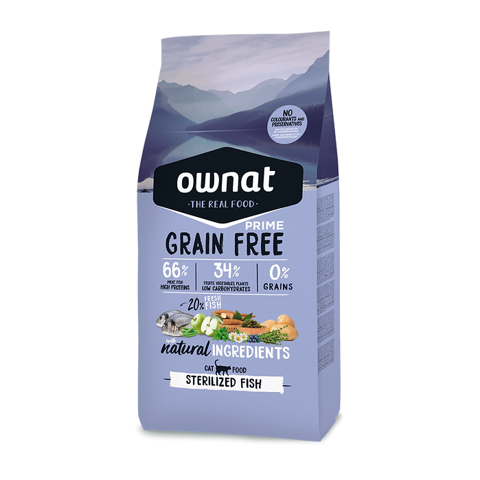 OWNAT 無穀物貓糧 - 混合⿂類+⾁類 (已絕育, 體重管理) 8kg