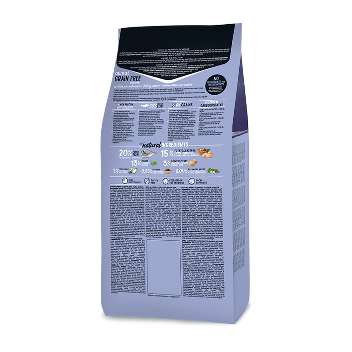 OWNAT 無穀物貓糧 - 混合⿂類+⾁類 (已絕育, 體重管理) 8kg