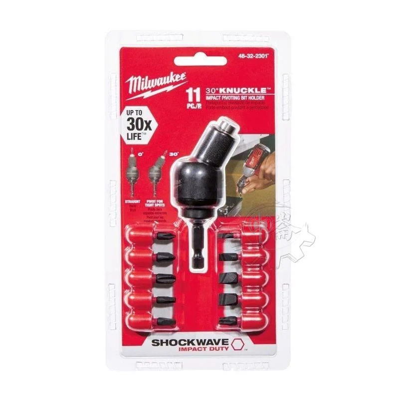 ＊中崙五金【附發票】(附11個起子頭)美沃奇 萬向起子頭 角度轉換器 附磁 48-32-2301