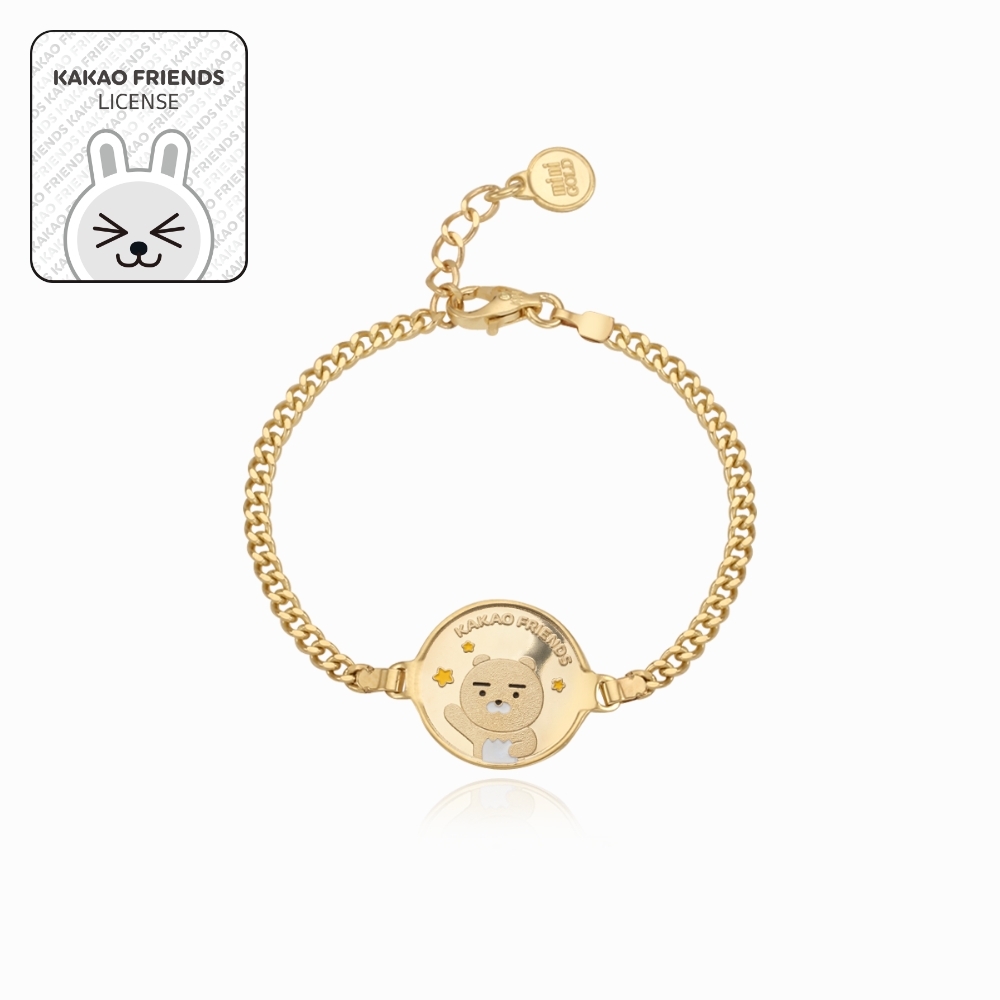 MiniGOLD x Kakao Friends [14K] Coin Kids Bracelet BSHS4034 - RYAN
