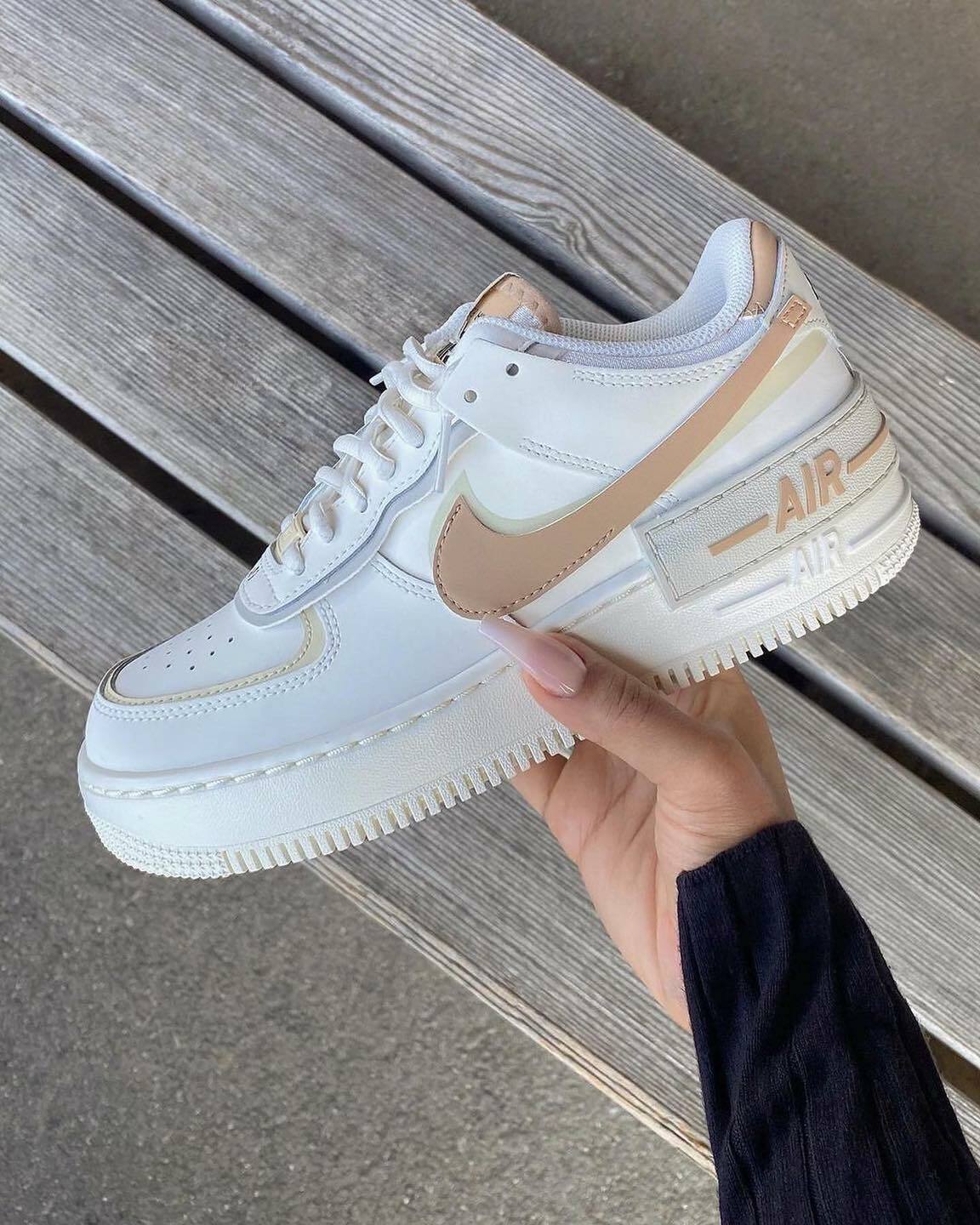 現貨>NIKE W AIR FORCE 1 SHADOW 鴛鴦奶茶CI0919-116