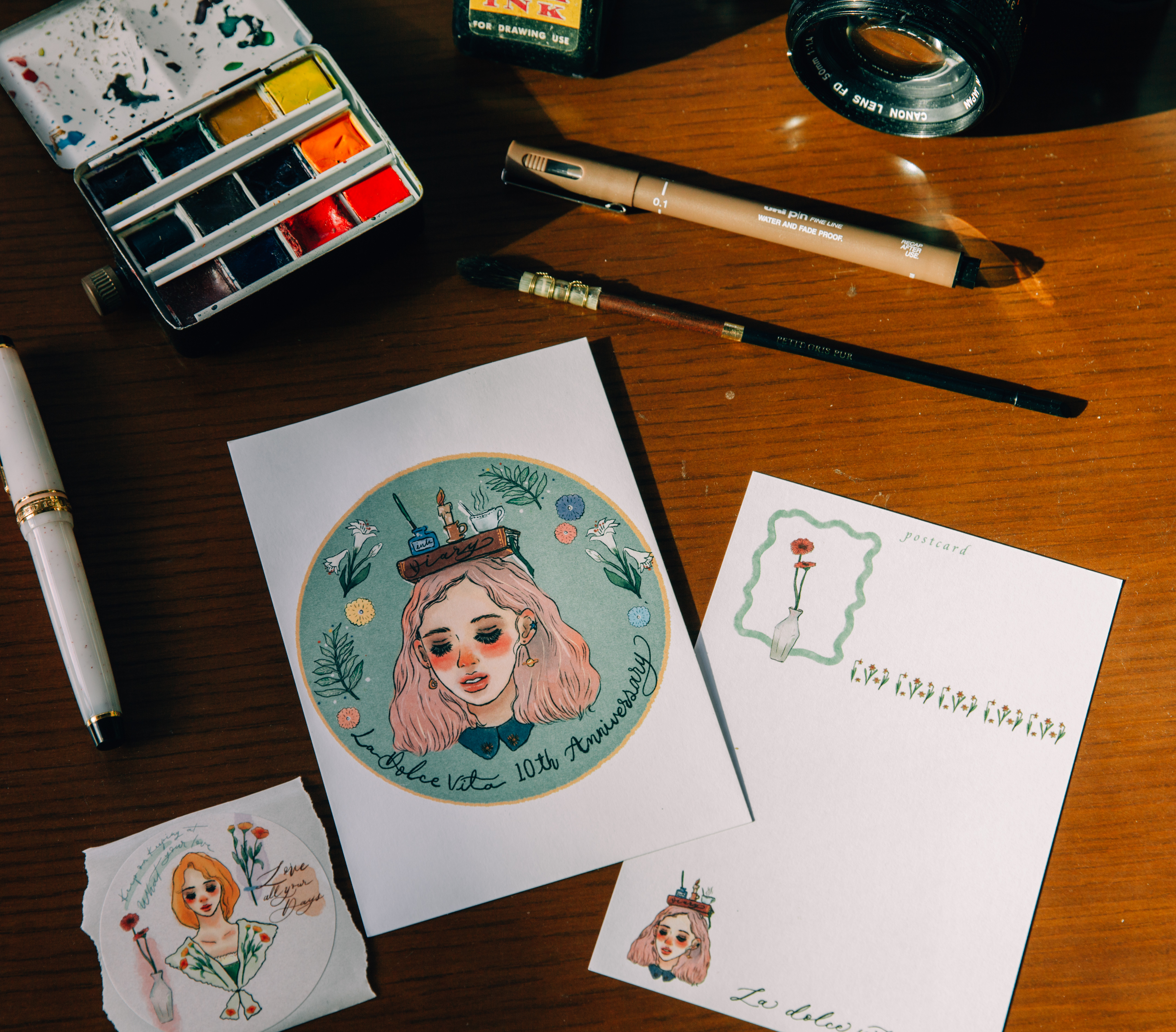 甜蜜生活十週年女孩 明信片片｜甜蜜生活