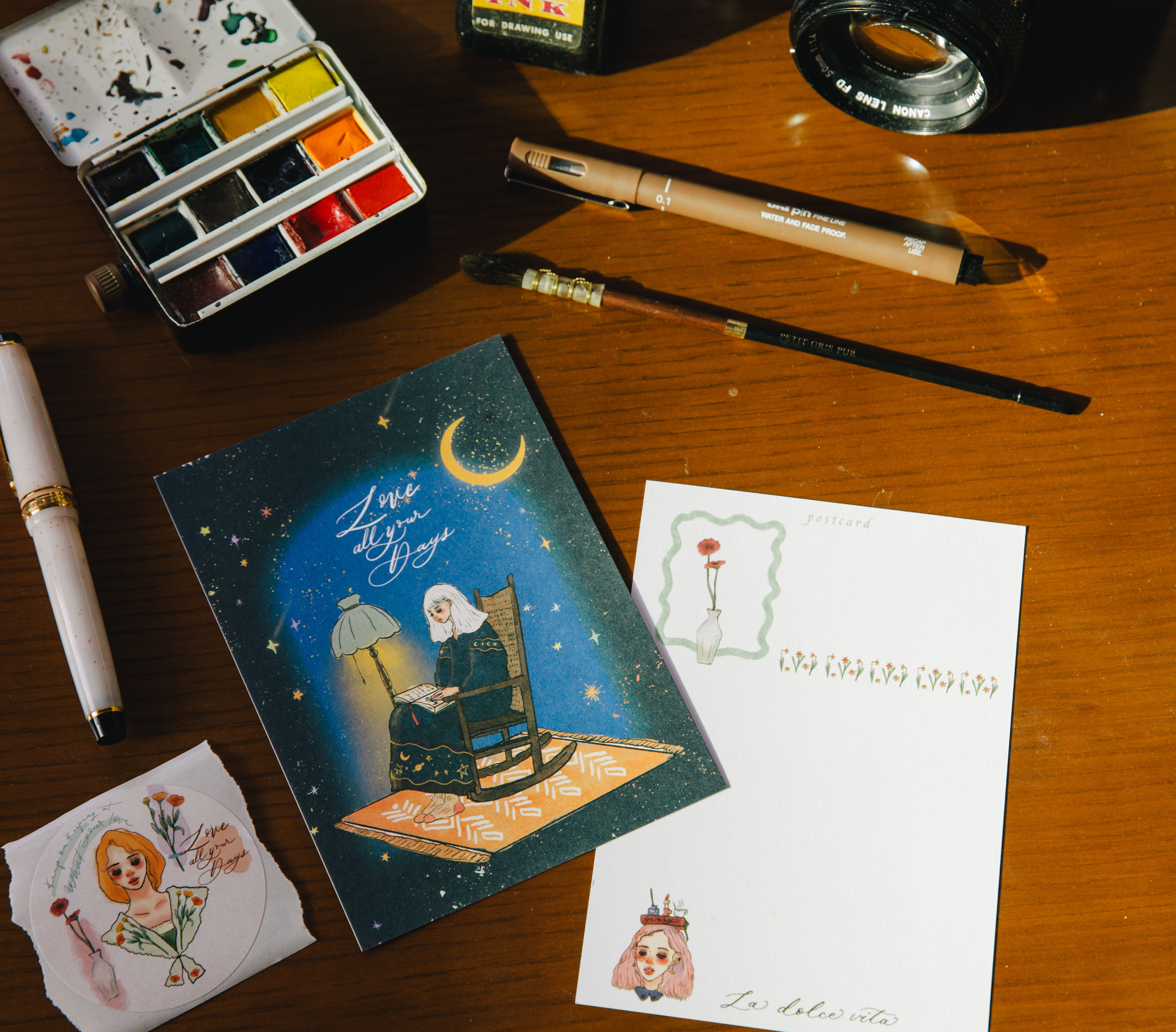 日子有星星有月亮 明信片｜甜蜜生活