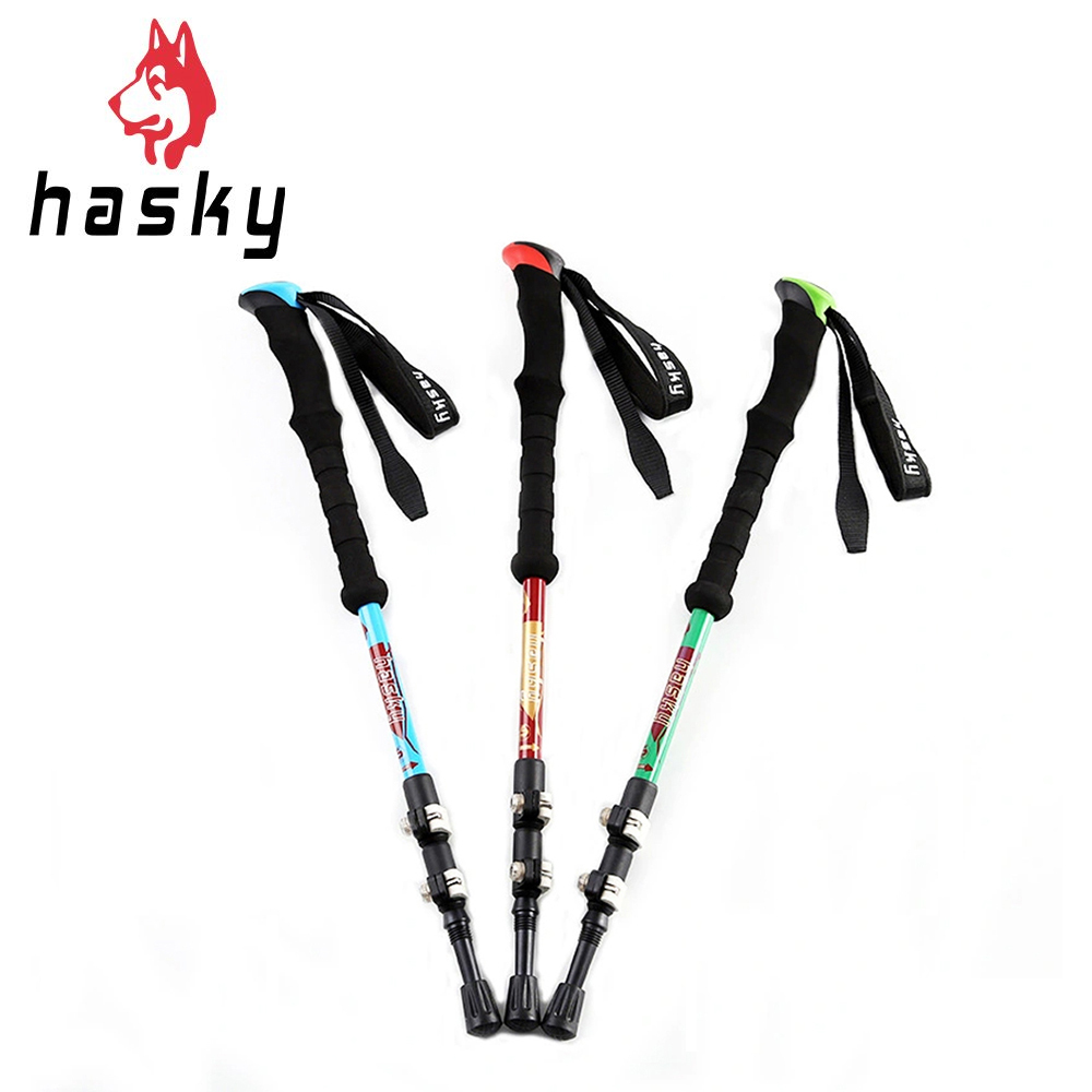 Hasky 哈斯凱 碳纖維快扣登山杖 210g (3色) 直握/EVA/登山/健行/拐杖 87CHK1311