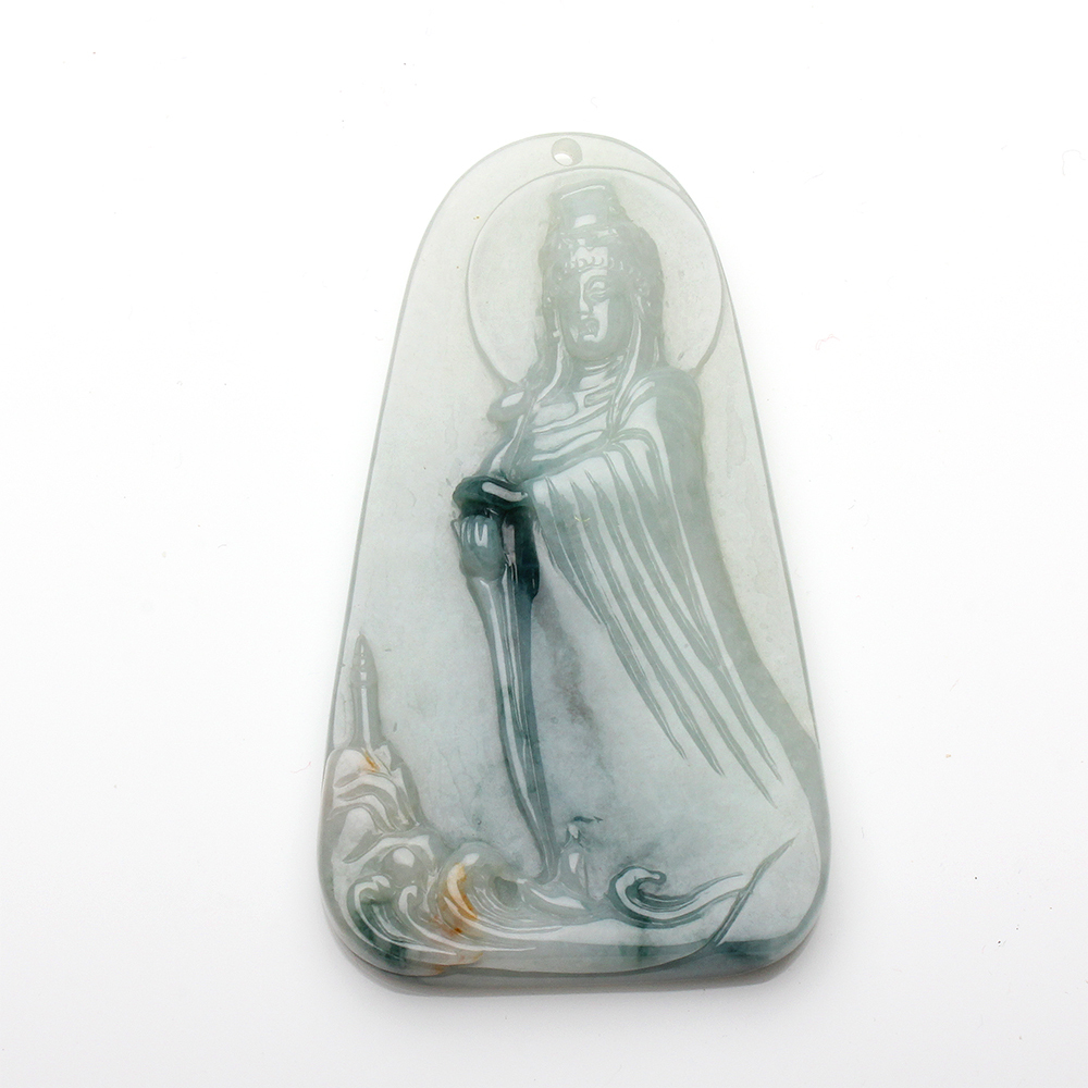 【雅紅珠寶】天然一抹綠翡翠項鍊-天上聖母-媽祖-N0319