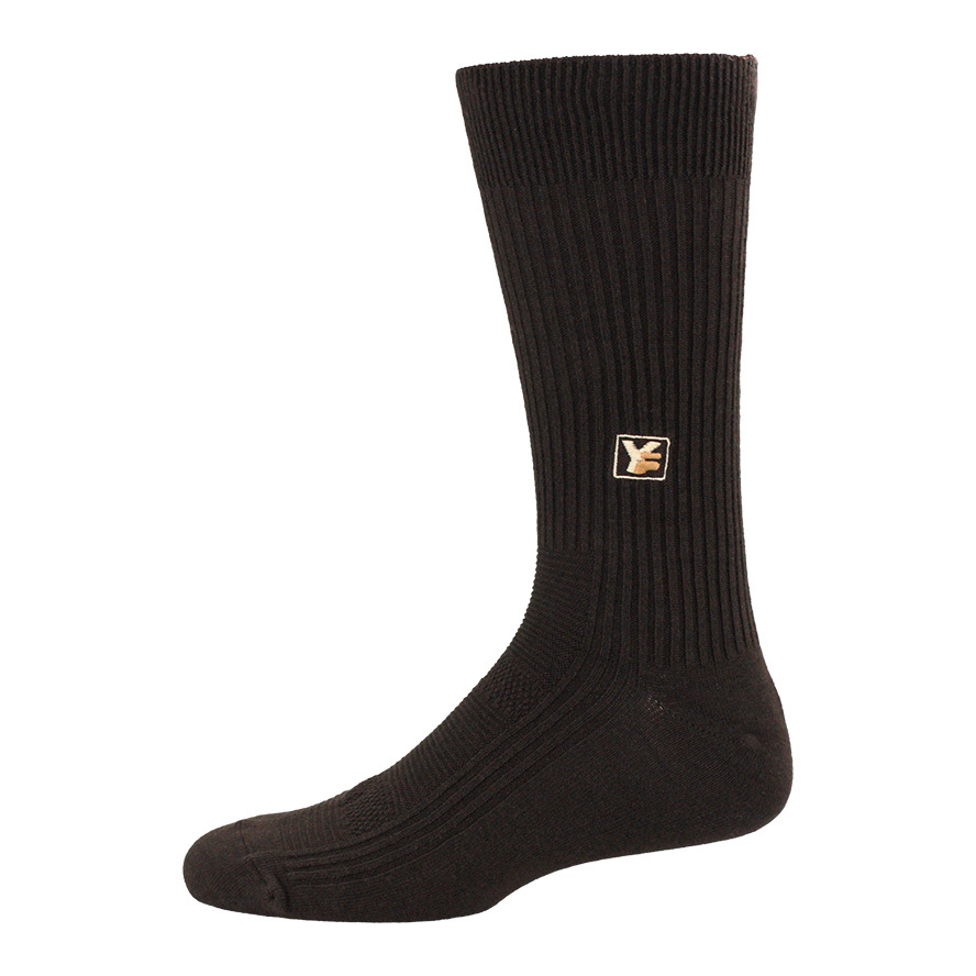 YUFA。LOGO刺繡。羅紋紳士襪。YF99