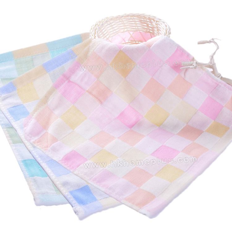 雙層紗布彩色格仔紗布巾 4520452